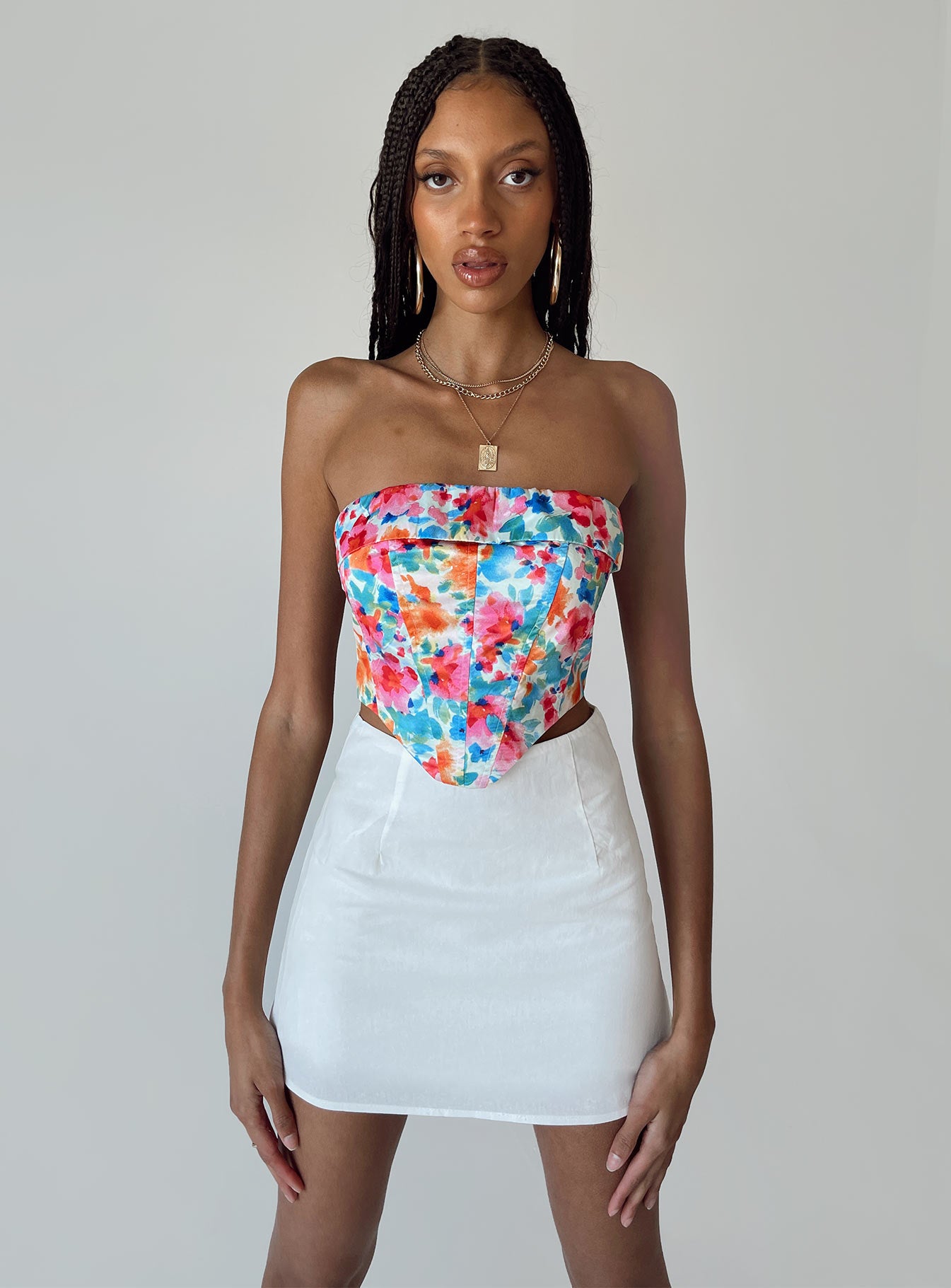 Perabo Strapless Top Floral - Image 7