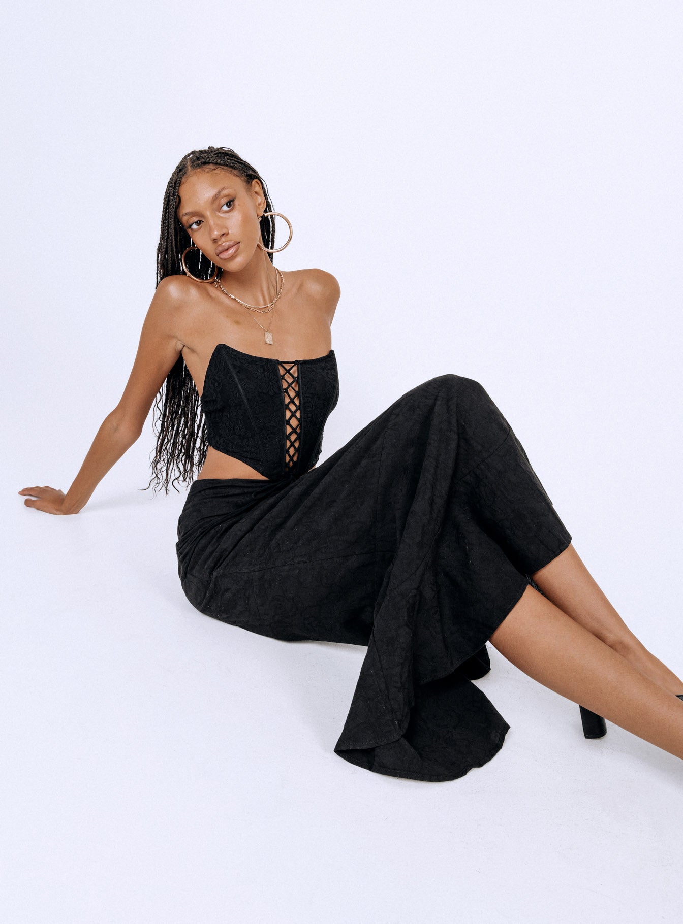 Raven Mid Rise Skirt Black - Image 7