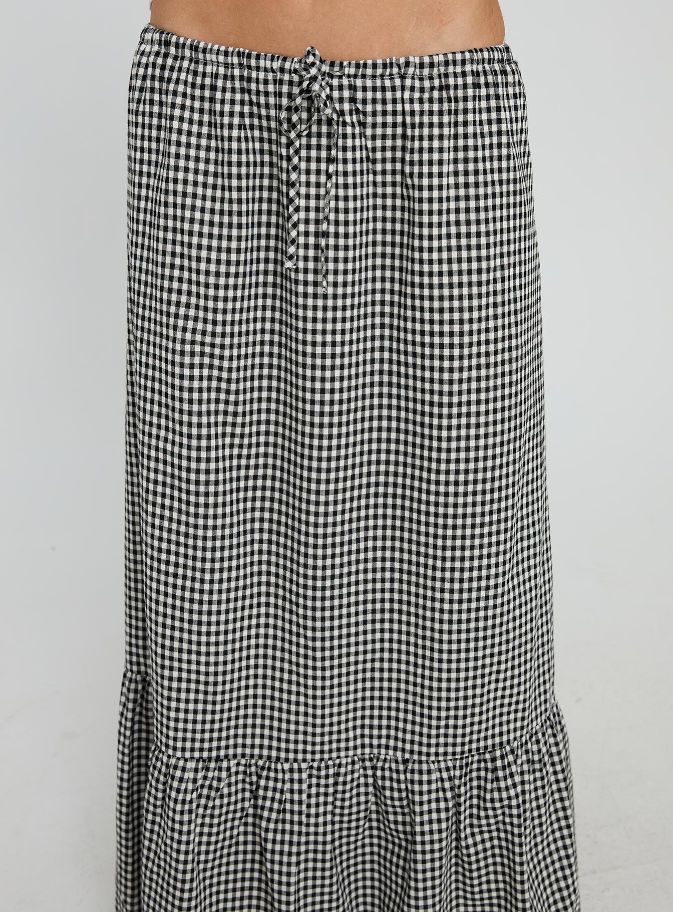 Modern Girl Maxi Skirt Black / White Gingham - Image 6