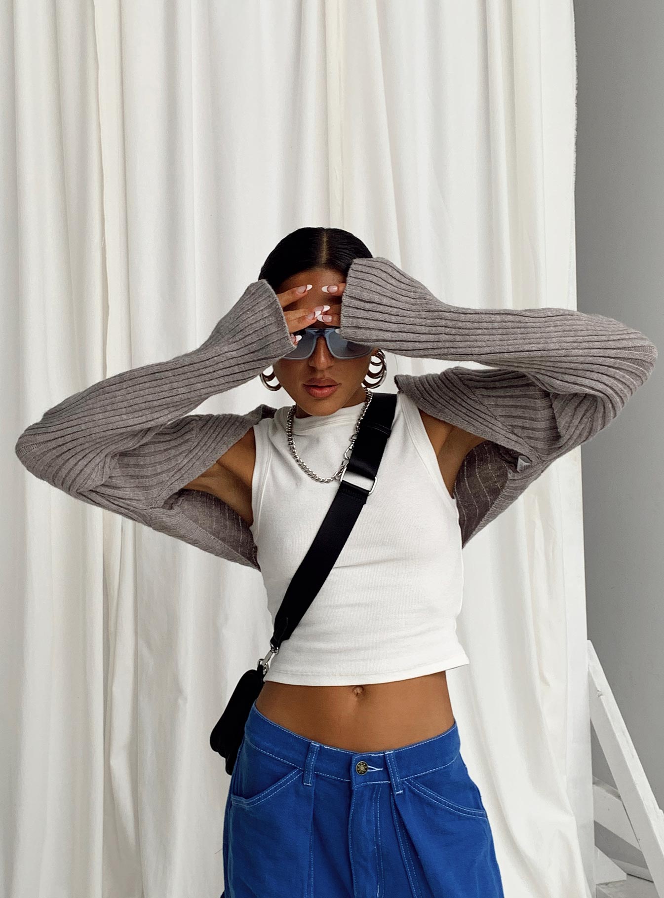 Aytan Bolero Sweater Grey - Image 8