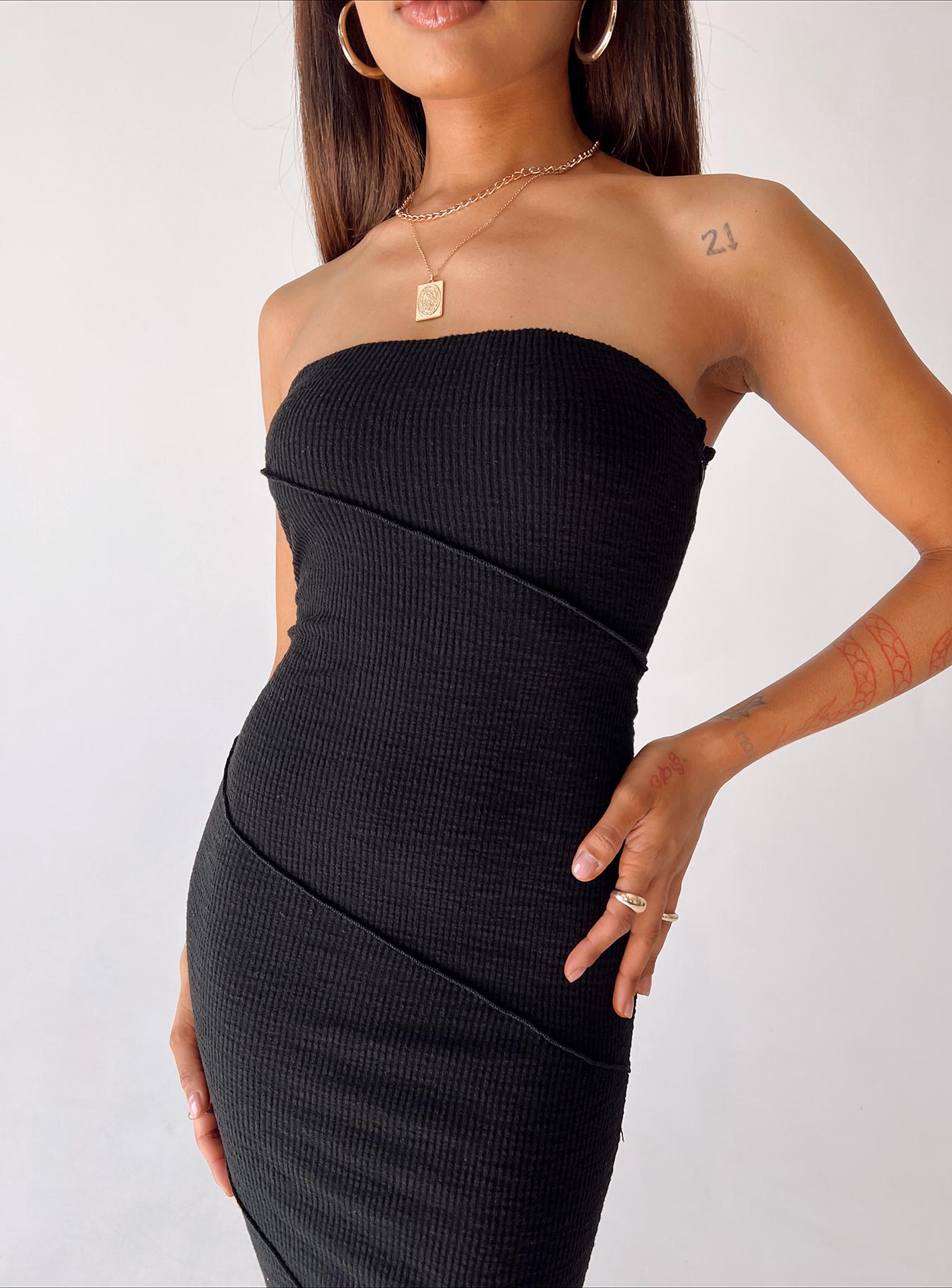 Oscar Midi Dress Black - Image 6
