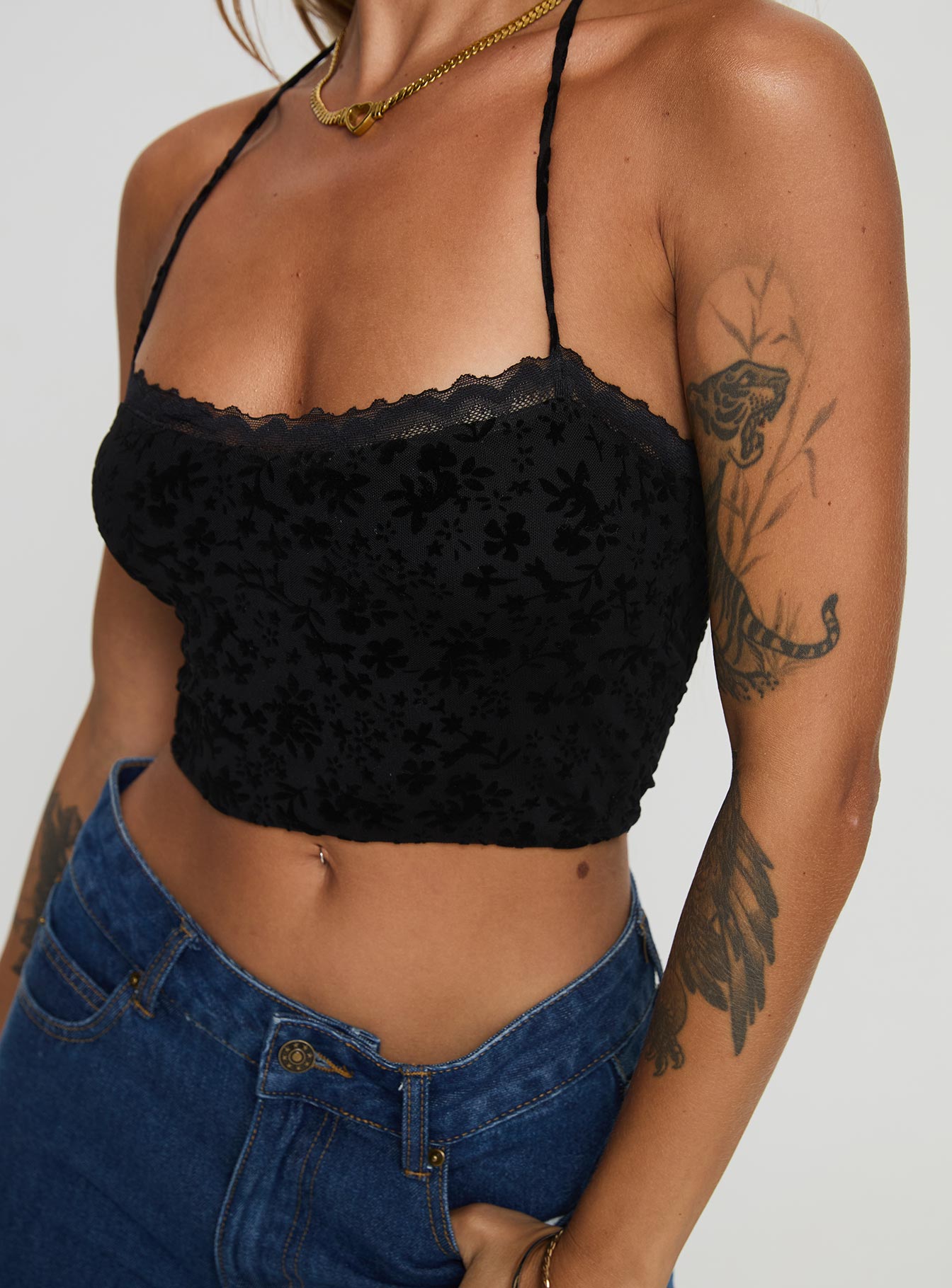 Burnout Velour Top Black - Image 6