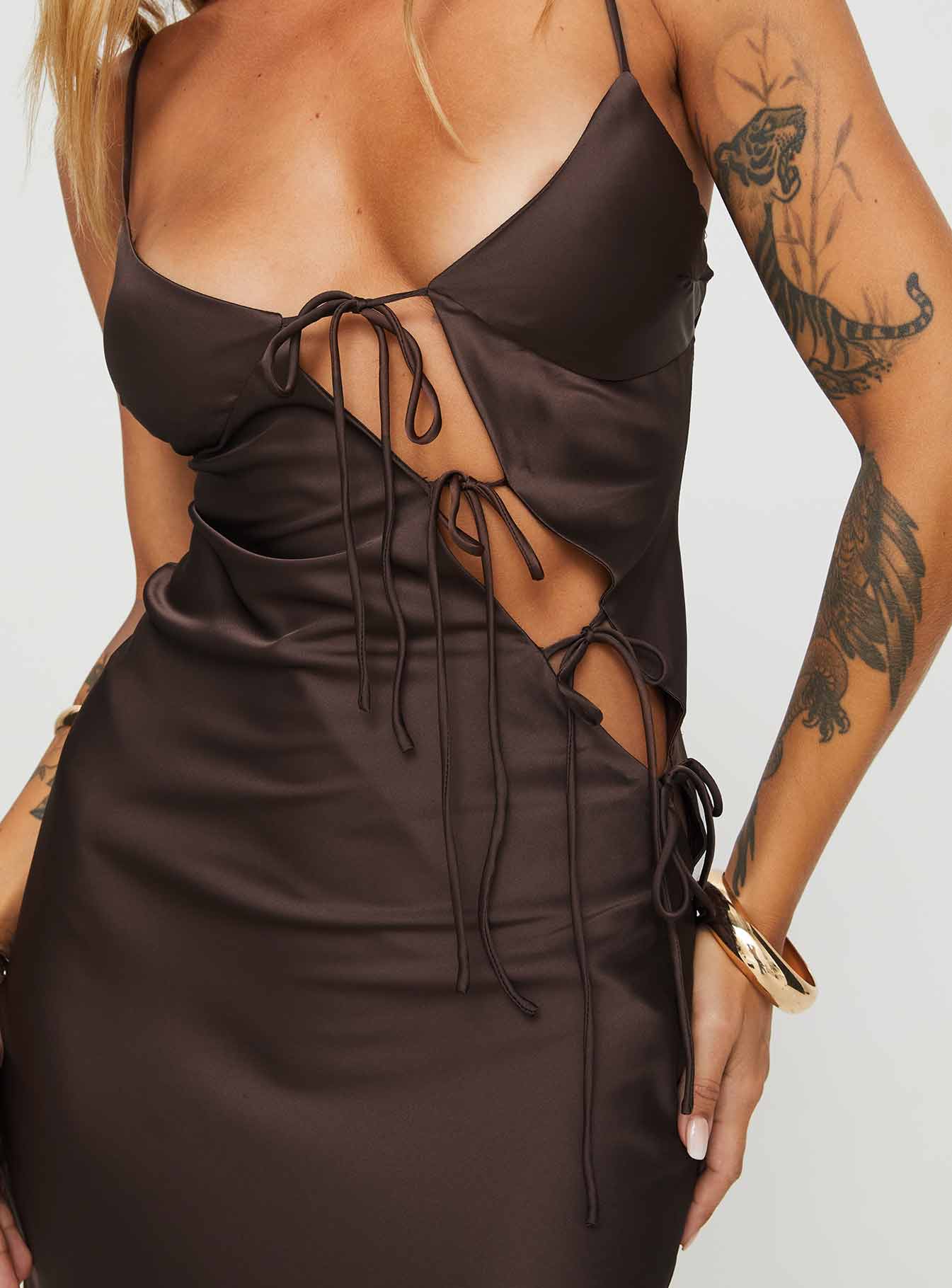 About A Girl Maxi Dress Chocolate - Image 6