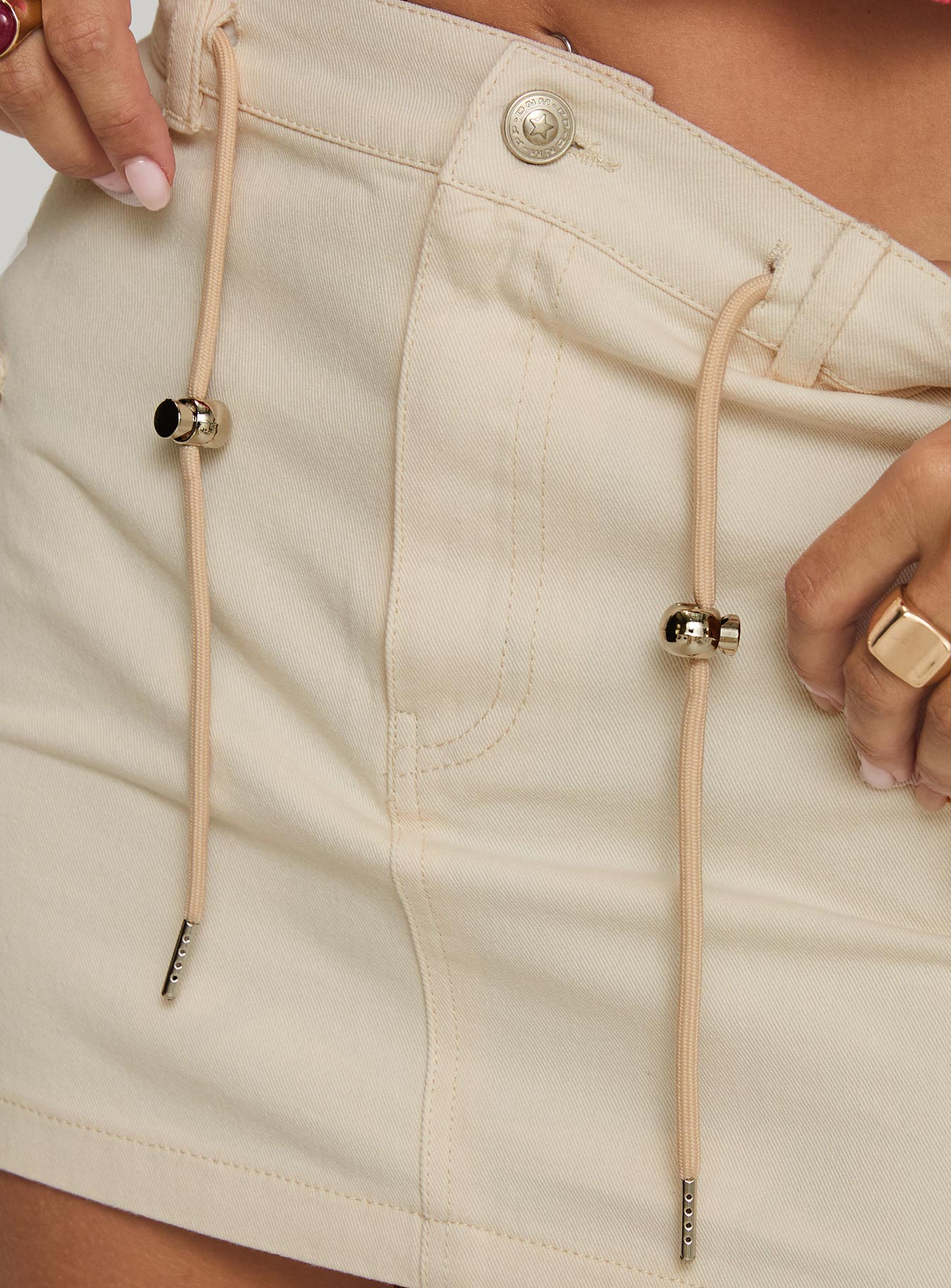 Torres Cargo Mini Skirt Cream - Image 6