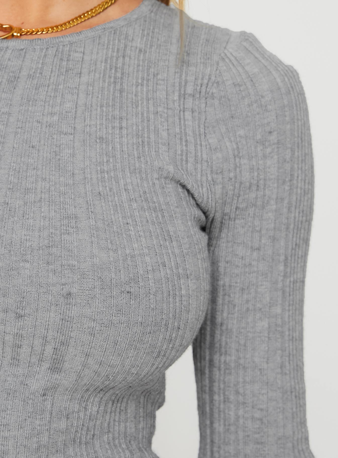 Tomita Long Sleeve Mini Dress Grey Marle - Image 5