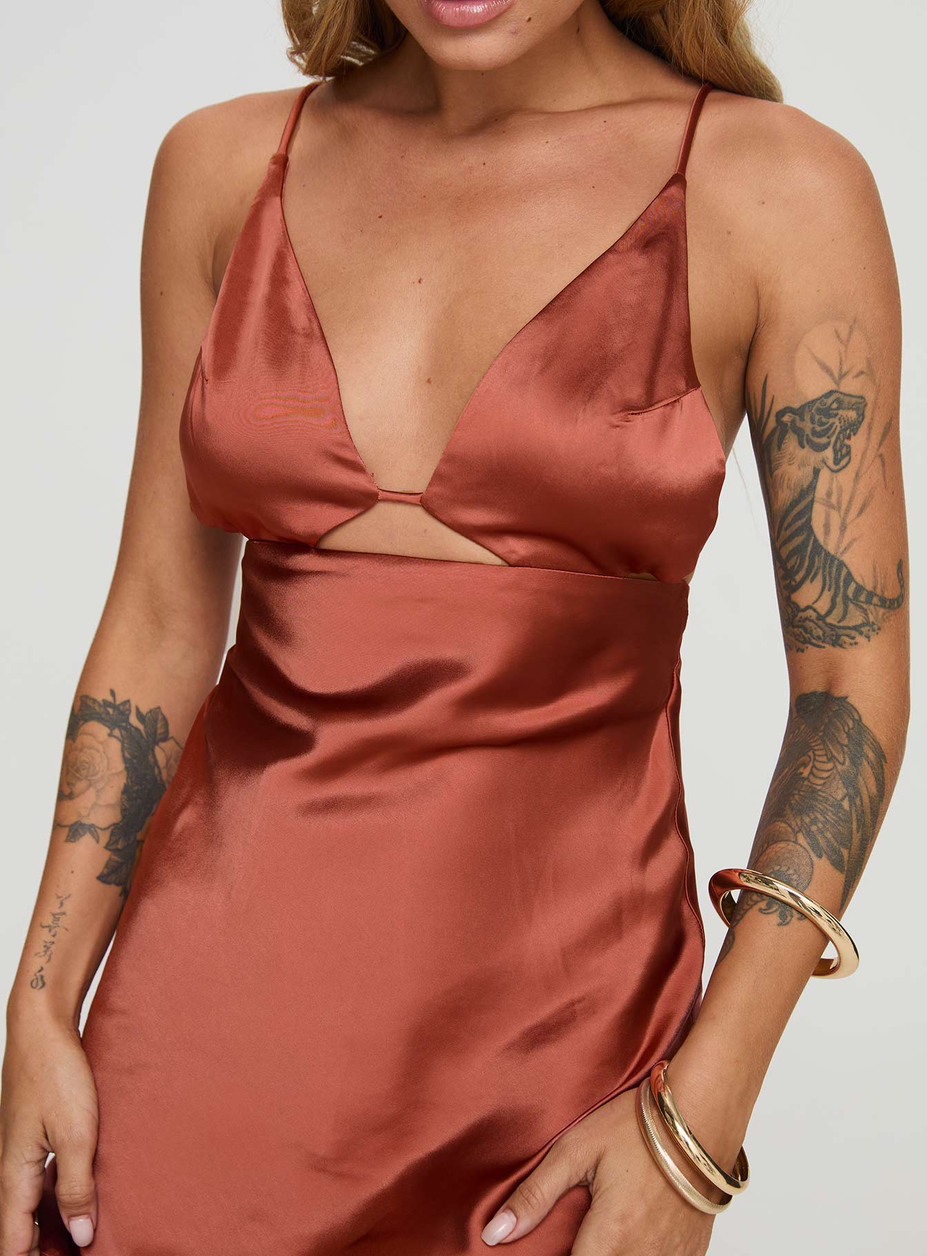 Alexo Mini Dress Rust - Image 5