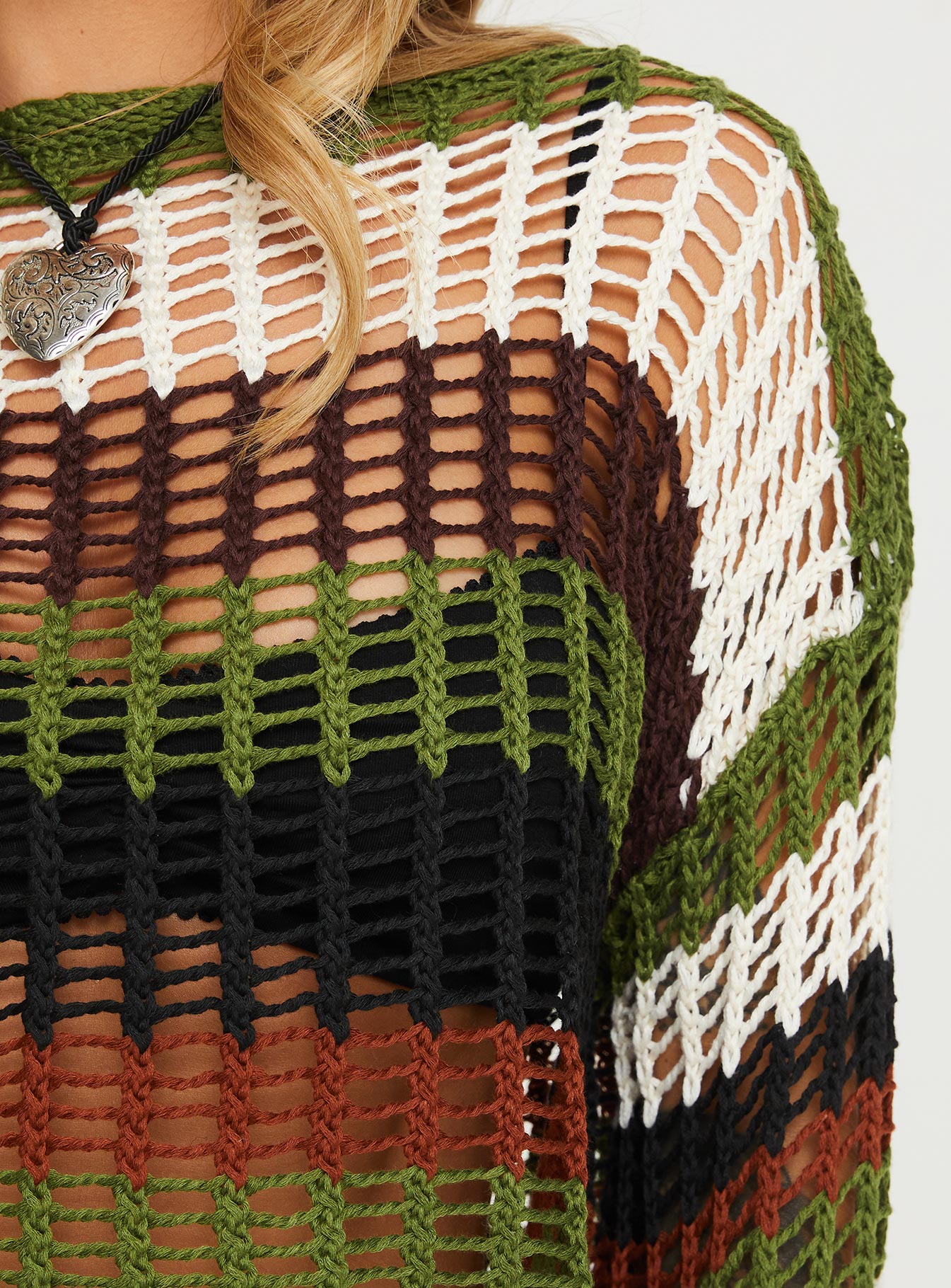 Baizen Knit Sweater Sage Multi - Image 6