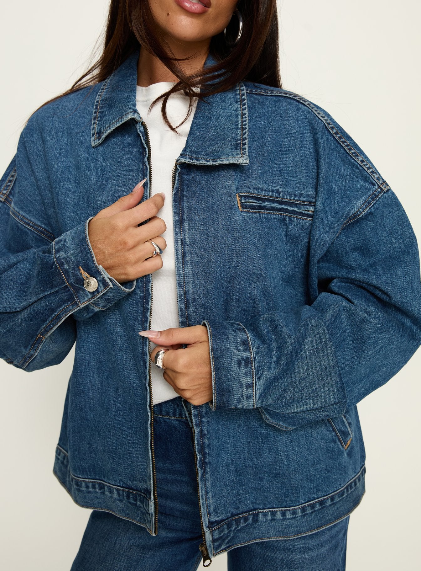 Riina Bomber Jacket Denim - Image 6