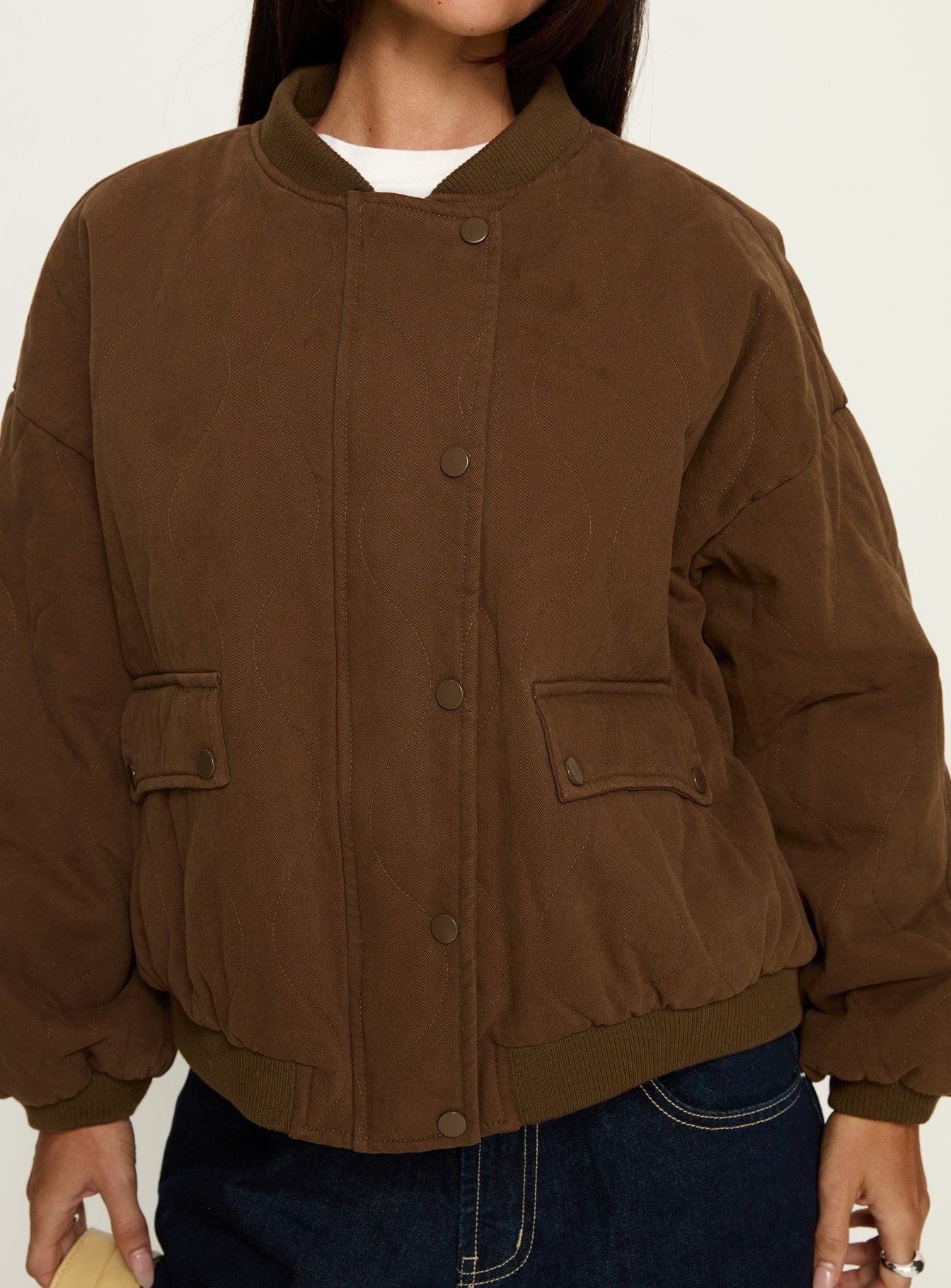 Stick Season Quilted Jacket Brown - Image 5