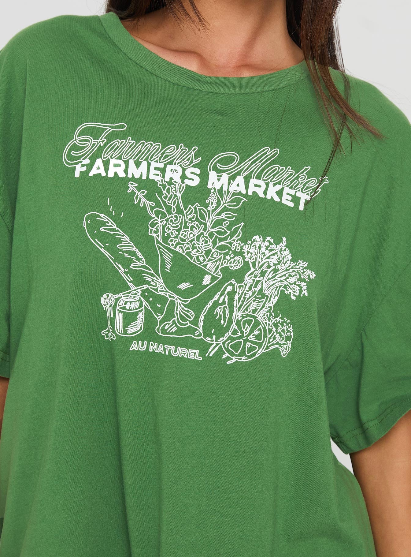 Farmers Market Oversized Graphic Tee Green - Image 6