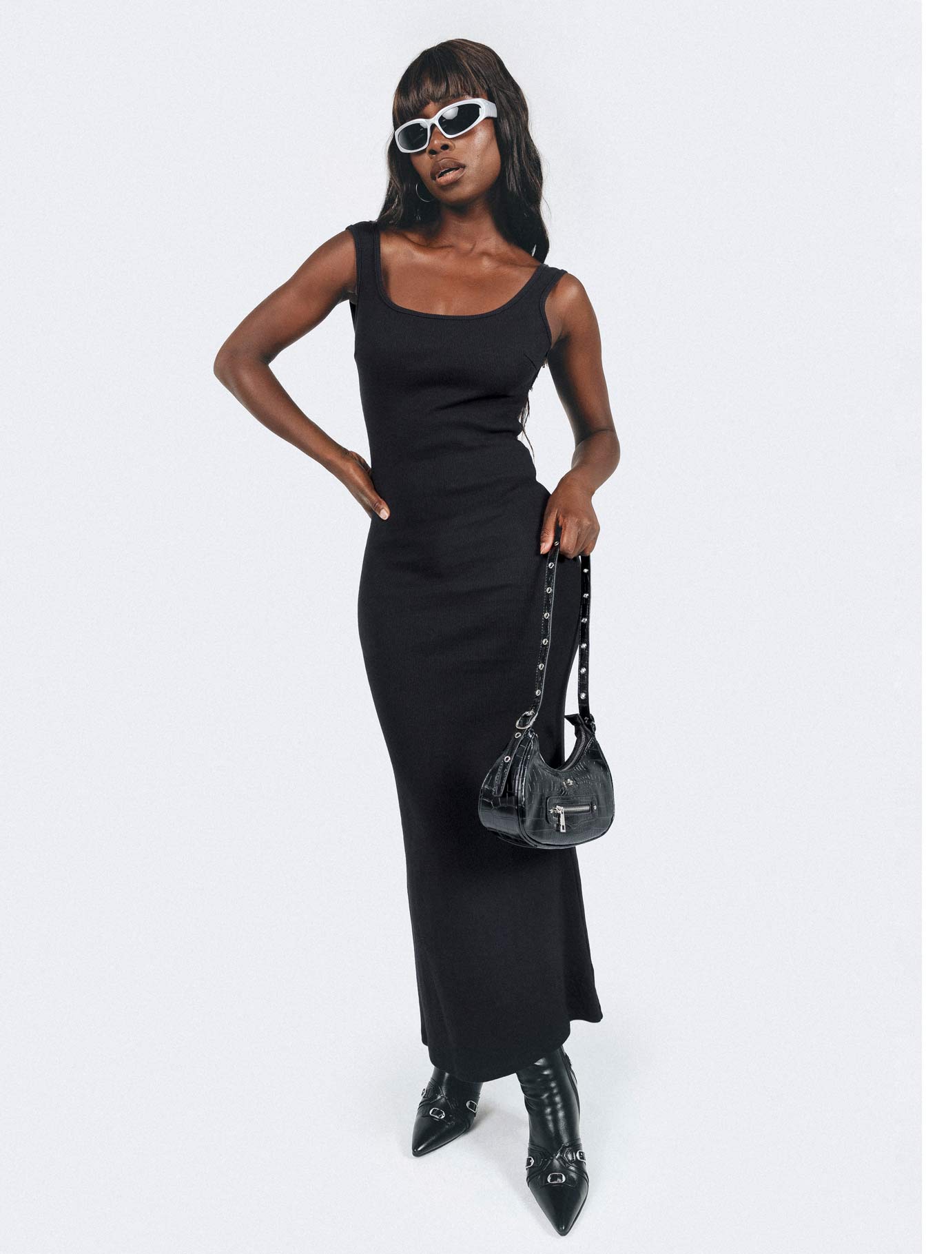 Smythe Maxi Dress Black - Image 6