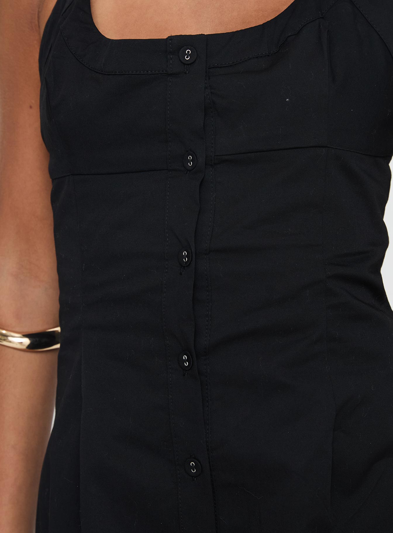 Mallorie Halter Mini Dress Black - Image 6