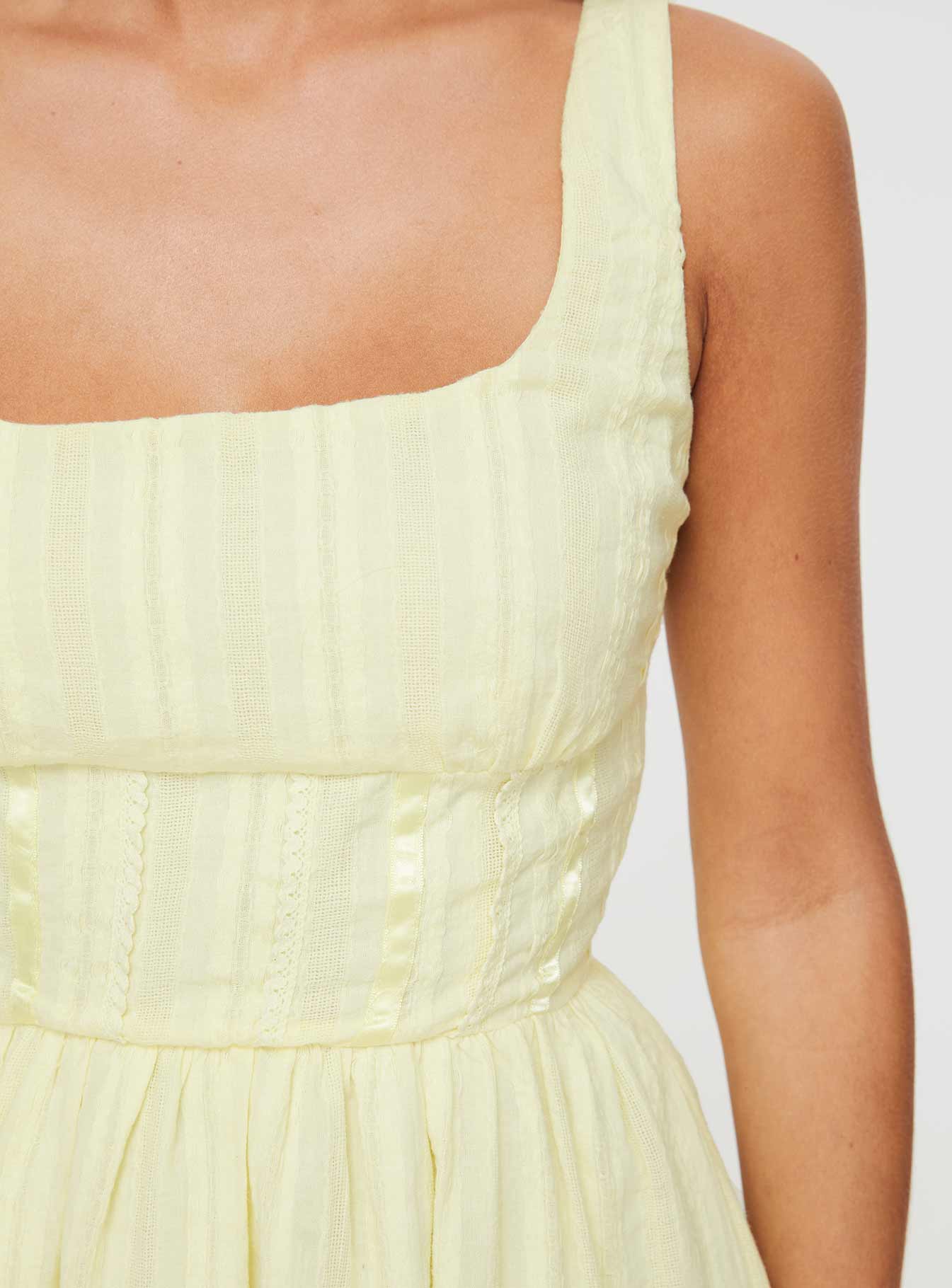 Lorinda Mini Dress Yellow - Image 6