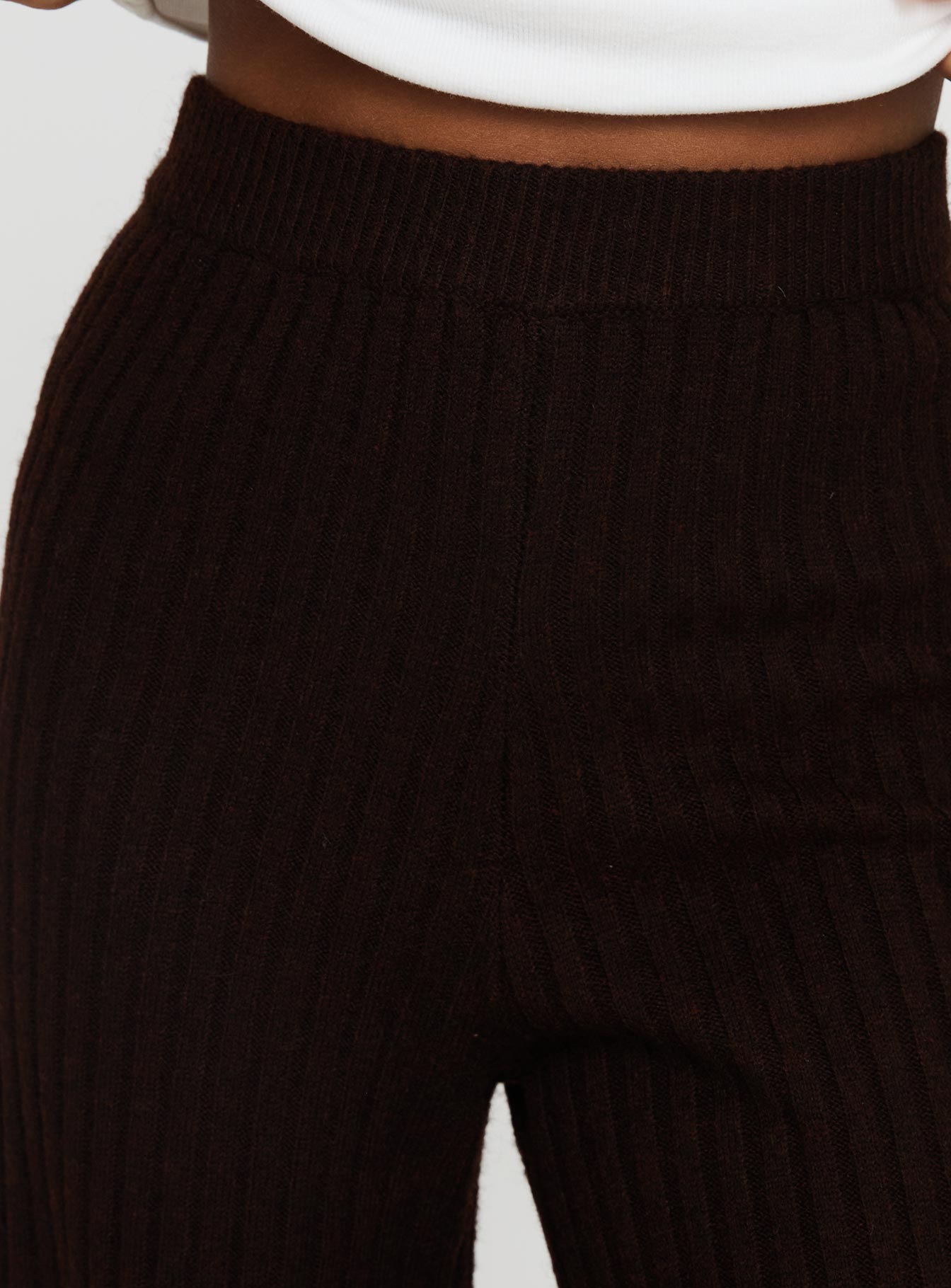 Montana Knit Pants Chocolate Brown - Image 6