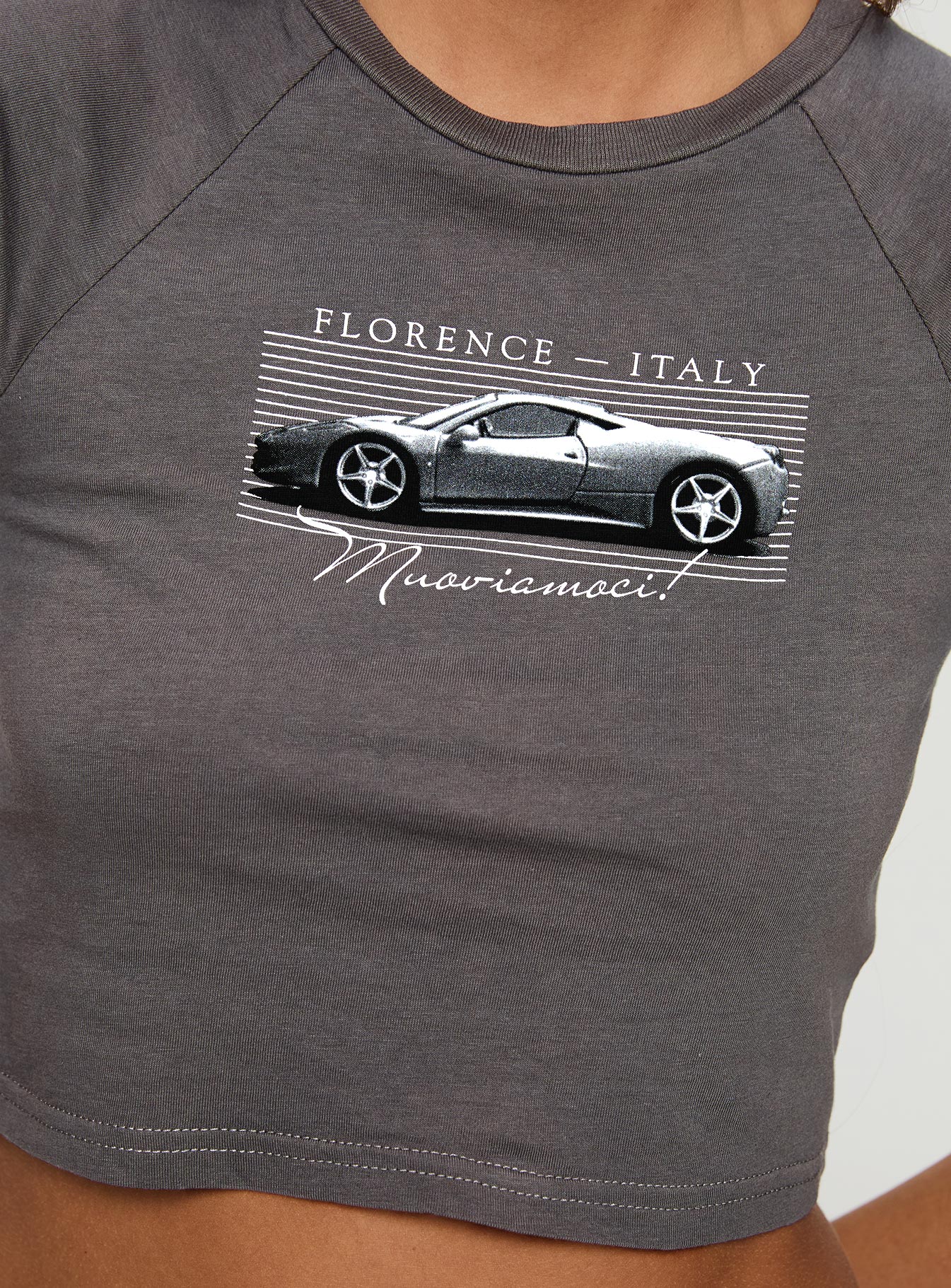 Racing Florence Baby Tee Black - Image 5