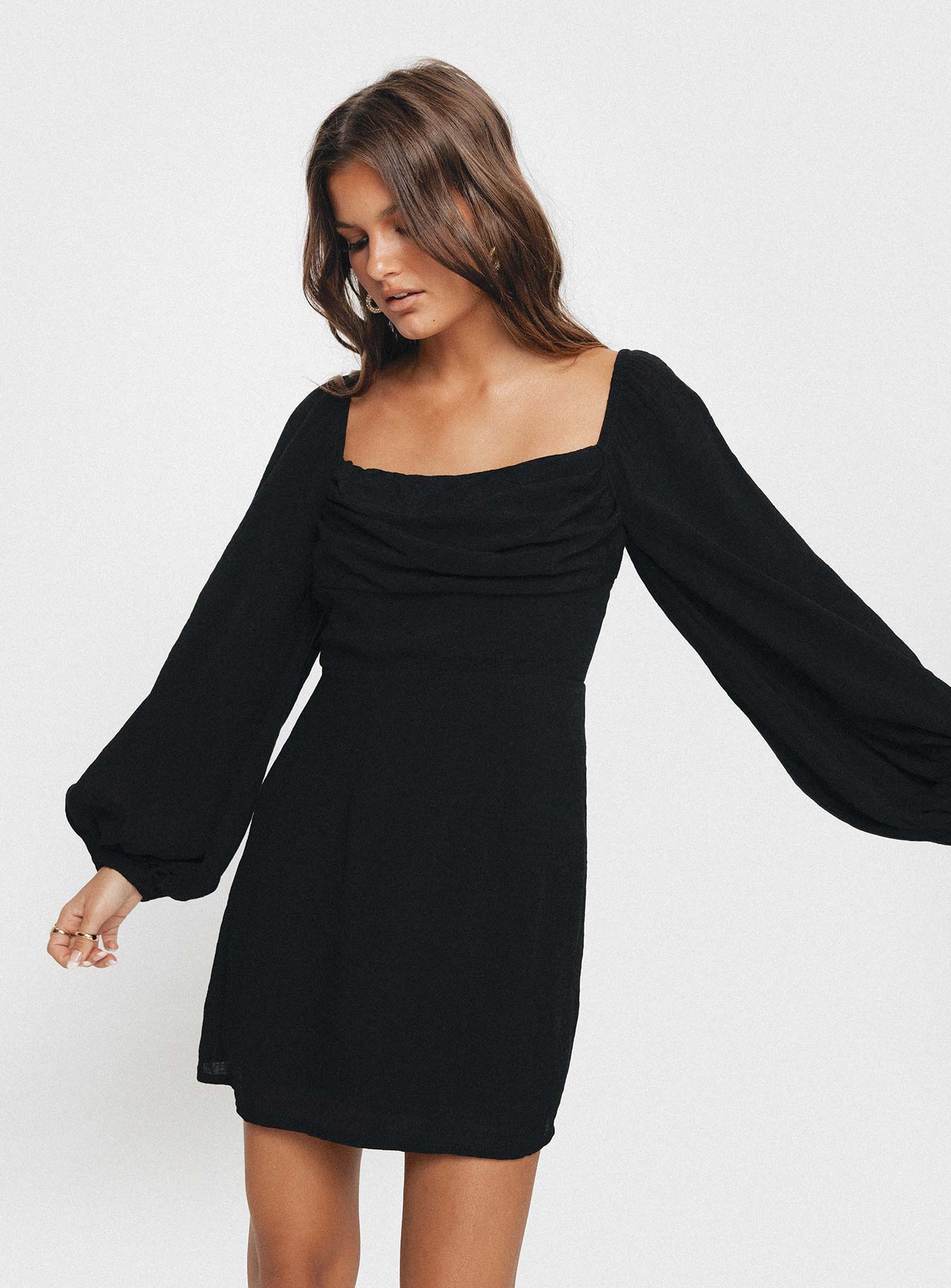 Warra Mini Dress Black - Image 6