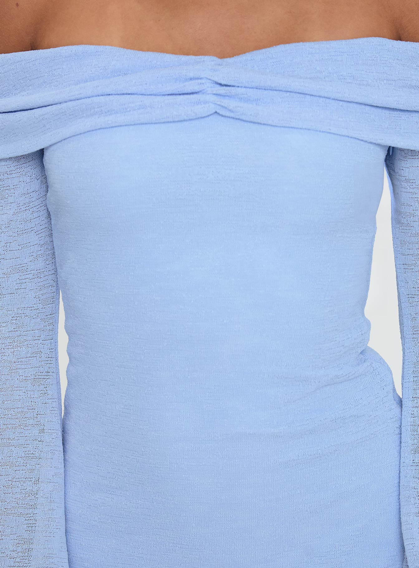 Stellaire Long Sleeve Mini Dress Blue - Image 5