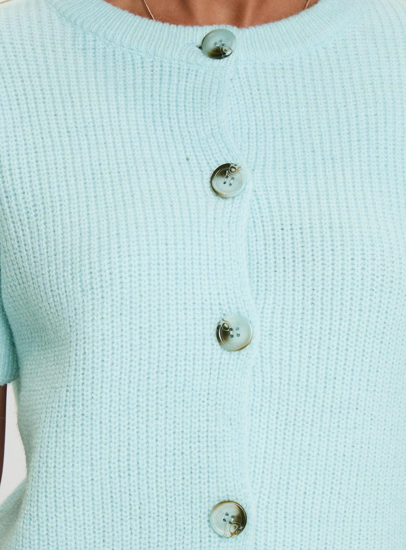 Wait A Lifetime Short Sleeve Cardigan Blue - Image 6