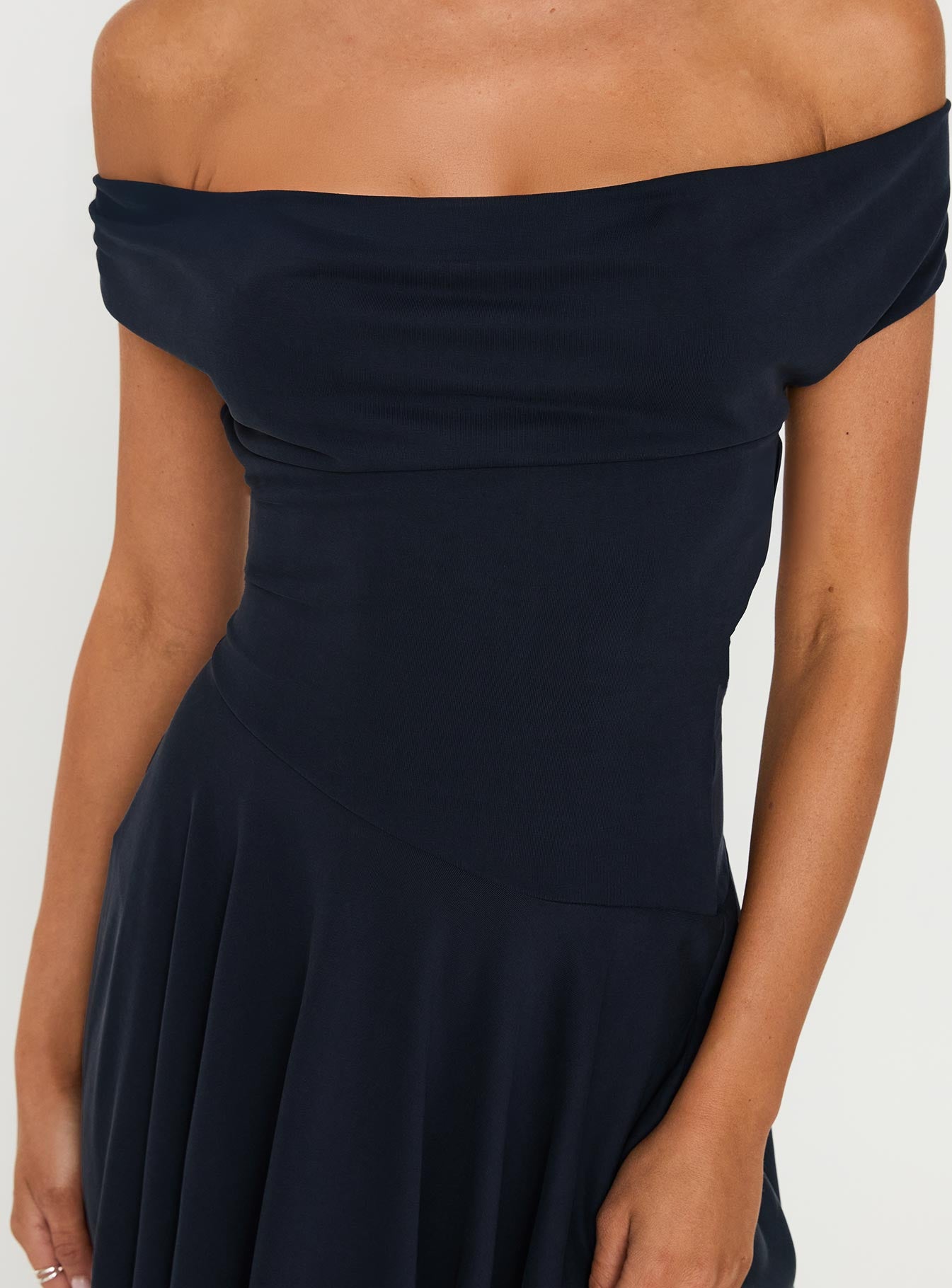 Body Heat Cowl Mini Dress Navy - Image 6