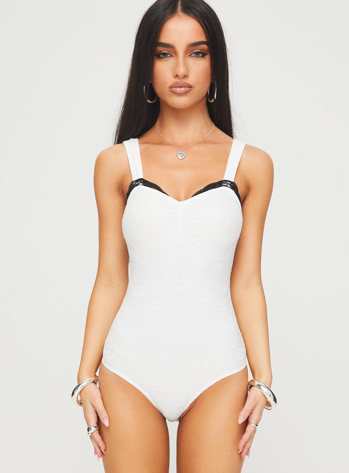 Landry Lace Bodysuit White - Image 6