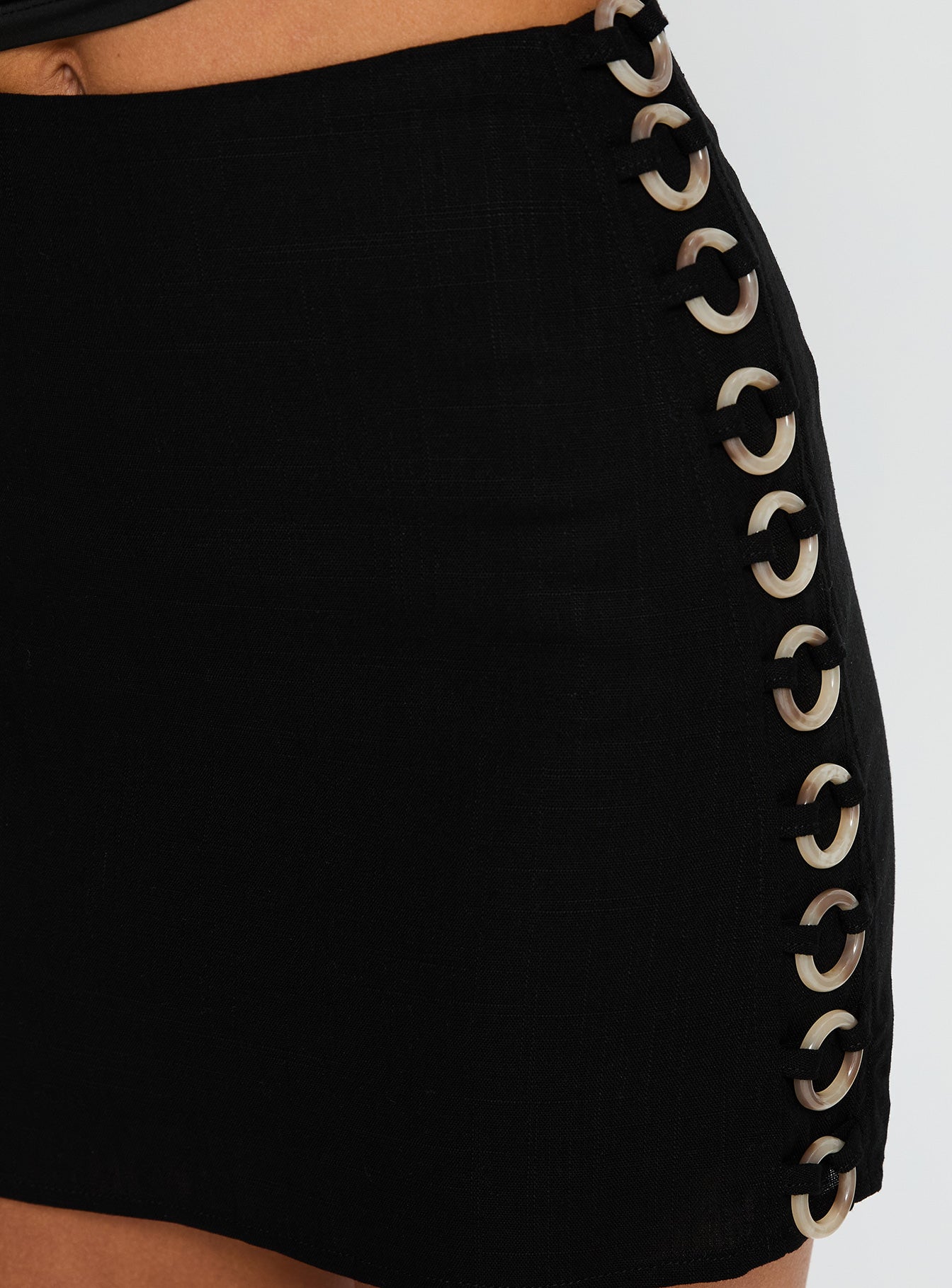 Tiramisu Mini Skirt Black - Image 6