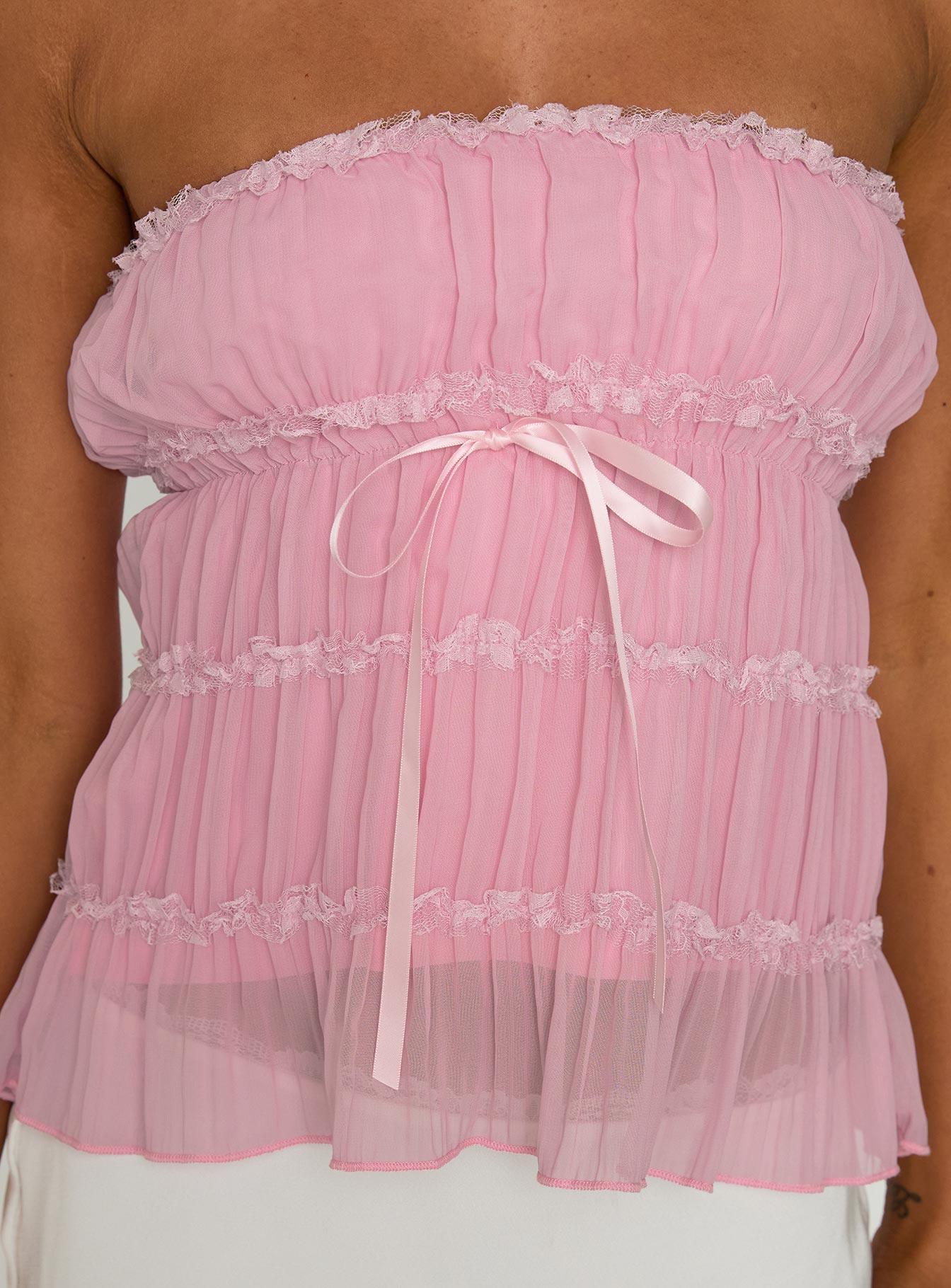 Avelina Strapless Top Pink - Image 6