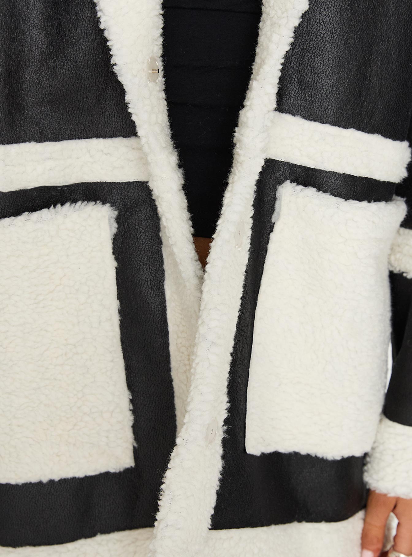 Lexie Faux Leather Jacket Black - Image 12