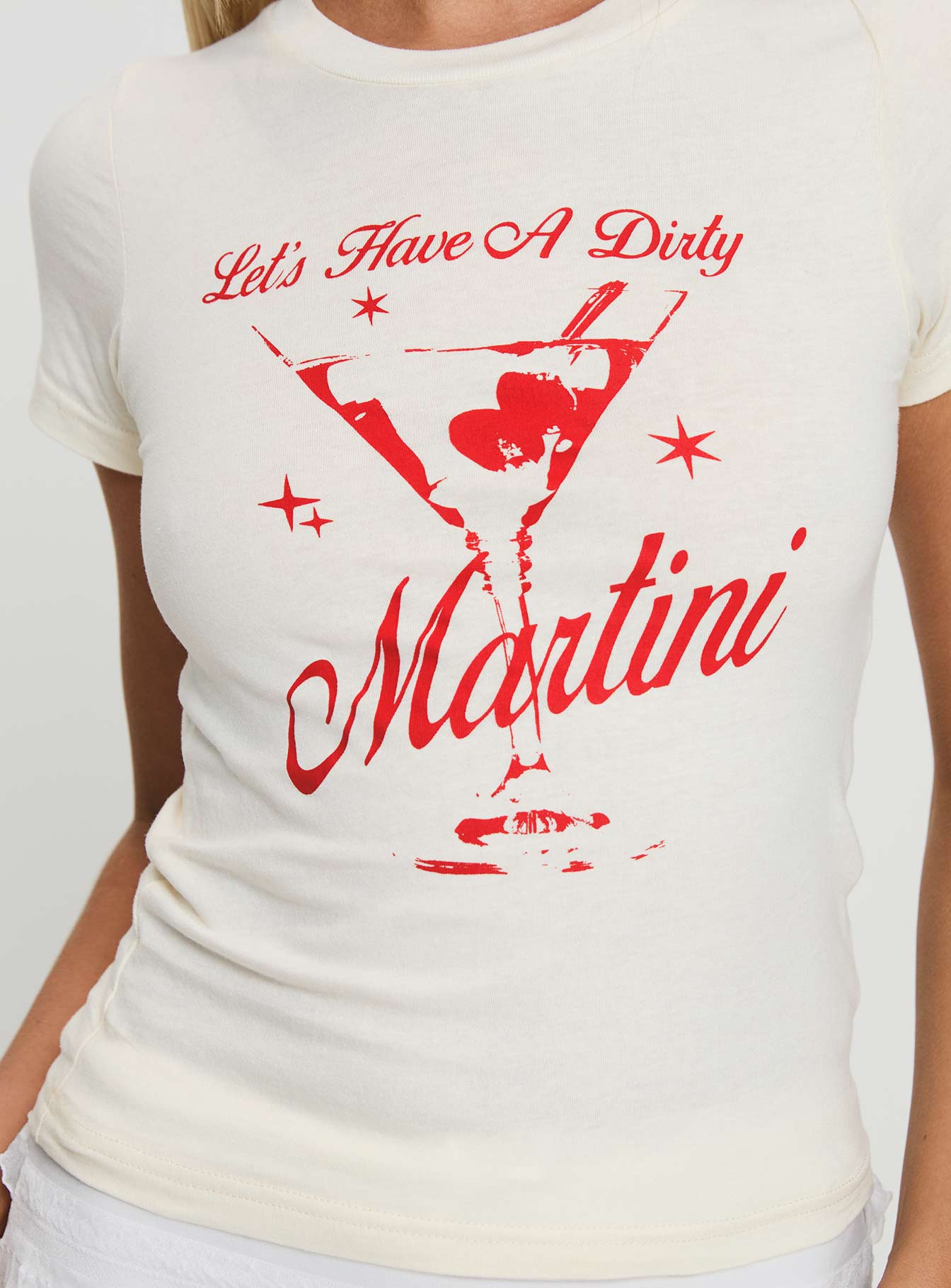 Let's Have A Dirty Martini Tee White - Image 6