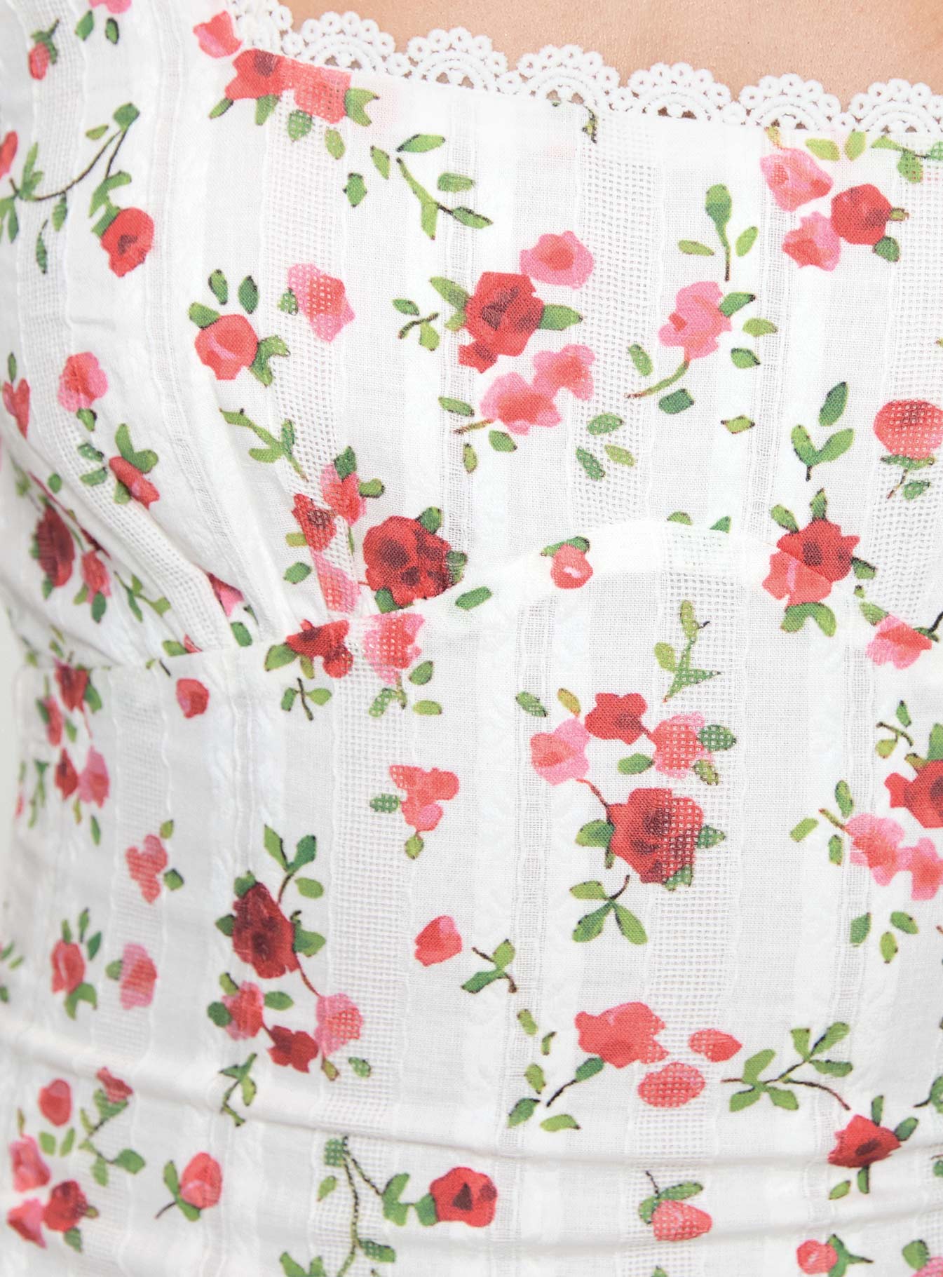 Dasha Mini Dress White Floral - Image 6