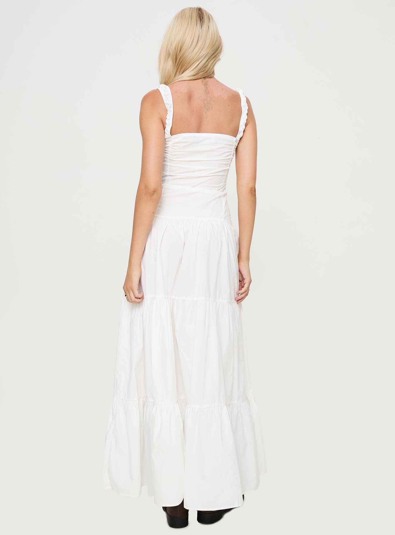 Heart Shaped Maxi Dress White - Image 6