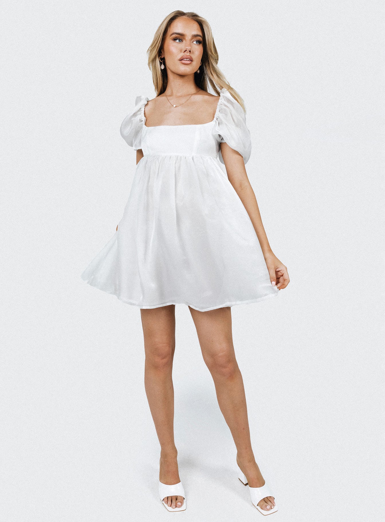 Alaya Mini Dress White - Image 2