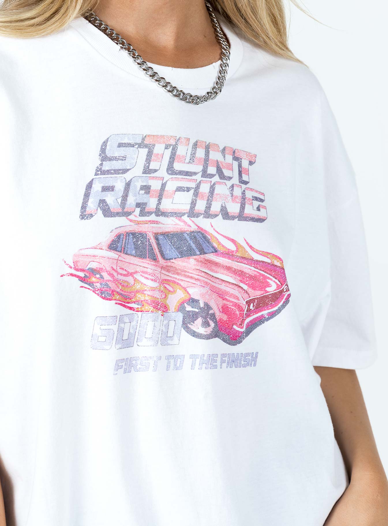 Stunt Racer Tee Ivory - Image 6