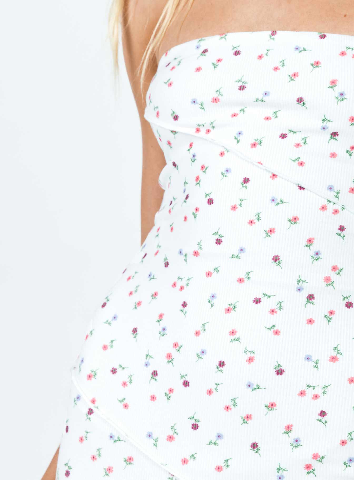 Oscar Maxi Dress White Floral - Image 6