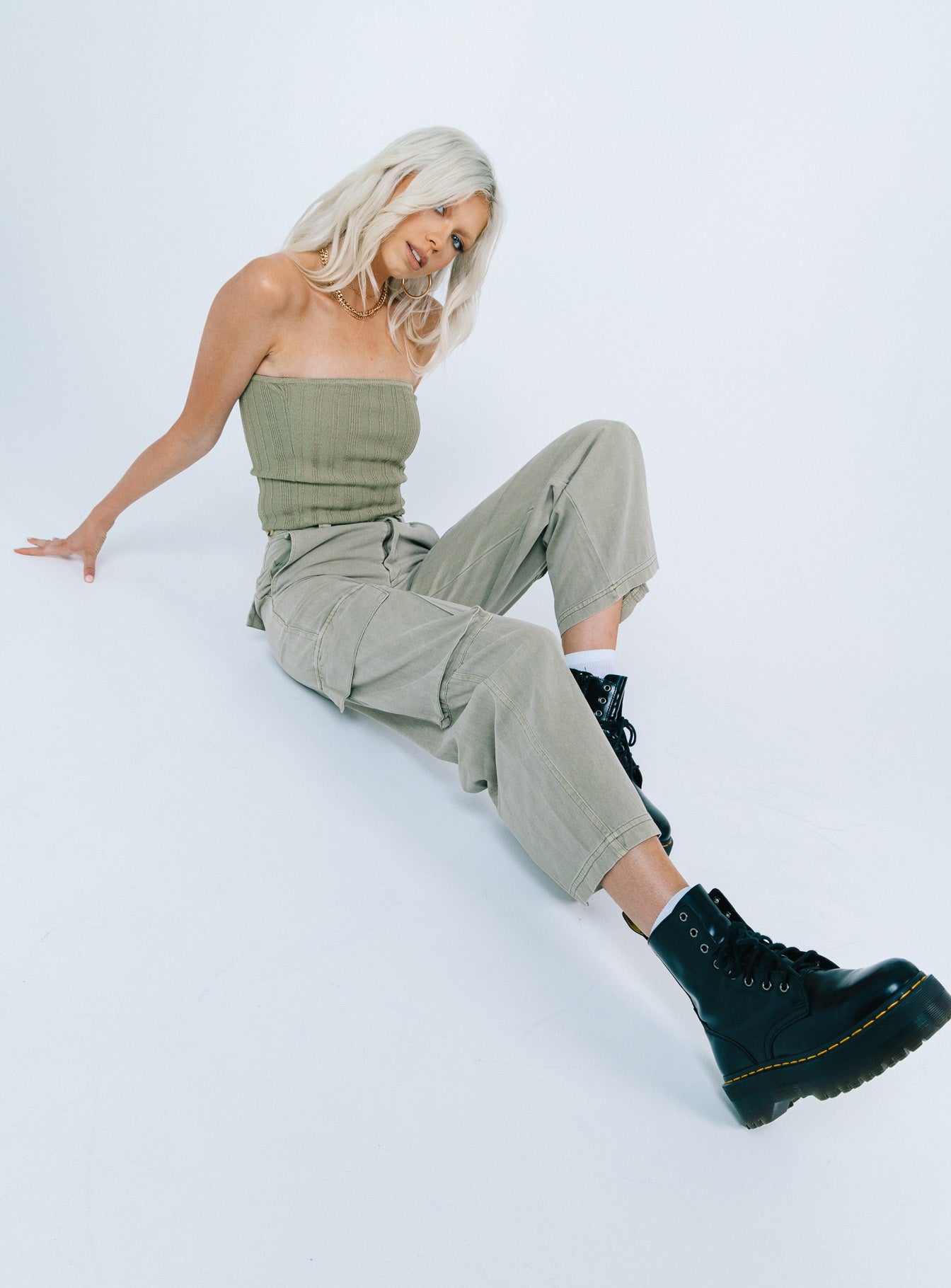 The Stevie Cargo Pants Khaki - Image 6