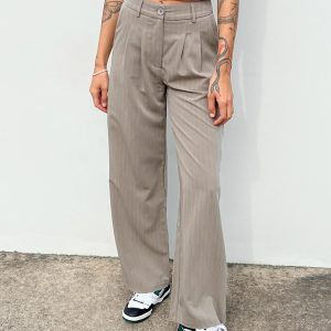 Archer Pants Pinstripe Beige