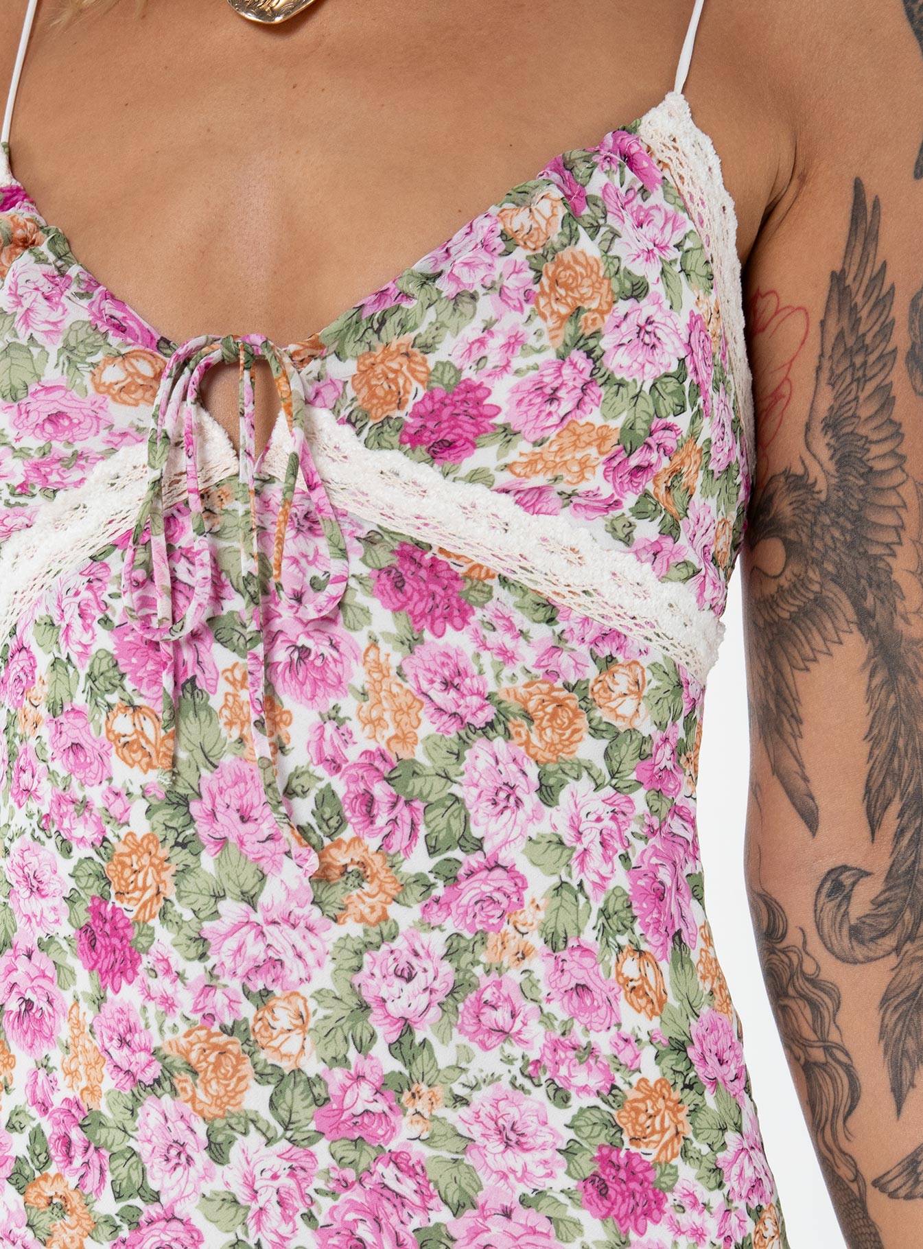 Emily Maxi Dress Pink Floral Tall - Image 6