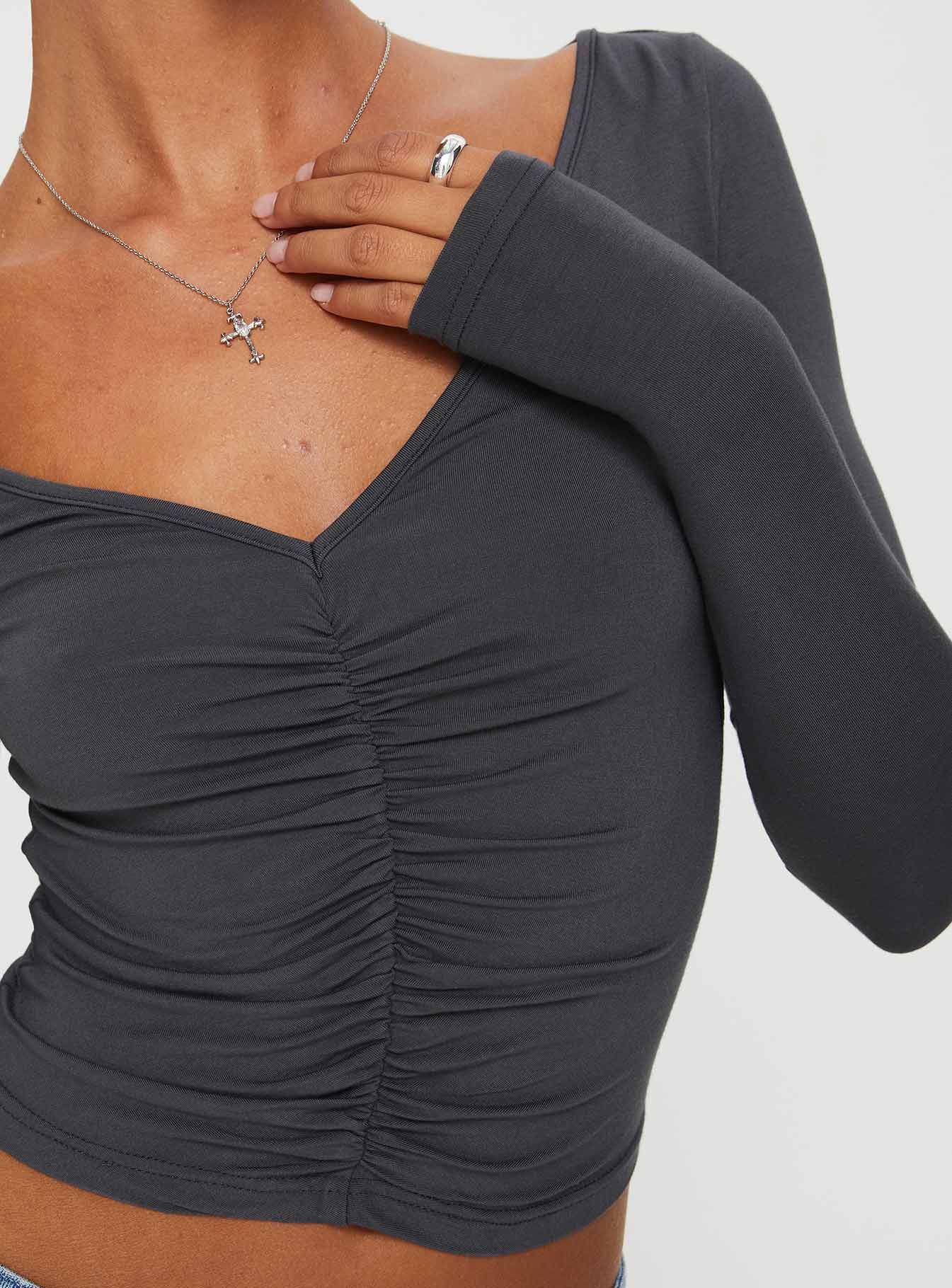 Moylan Long Sleeve Top Grey - Image 6