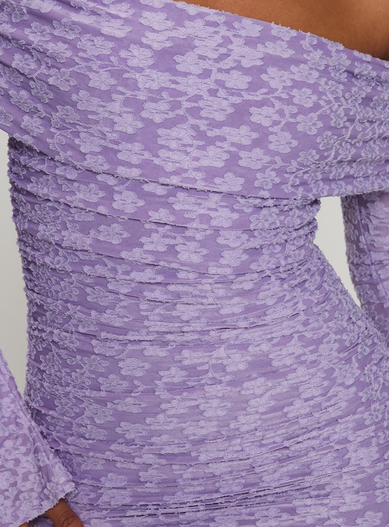 Intereste Long Sleeve Mini Dress Purple - Image 5