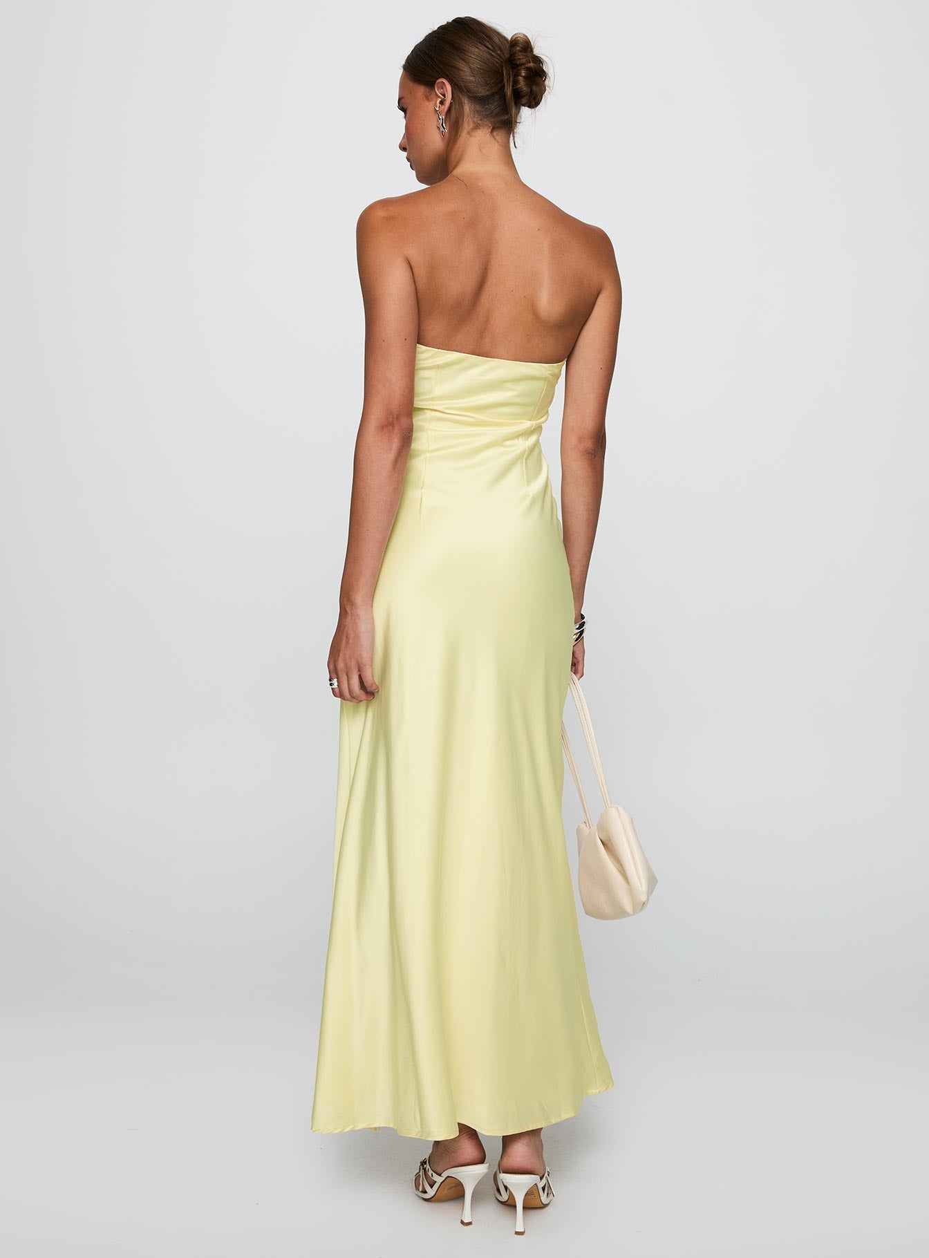Chevalier Strapless Maxi Dress Lemon - Image 5