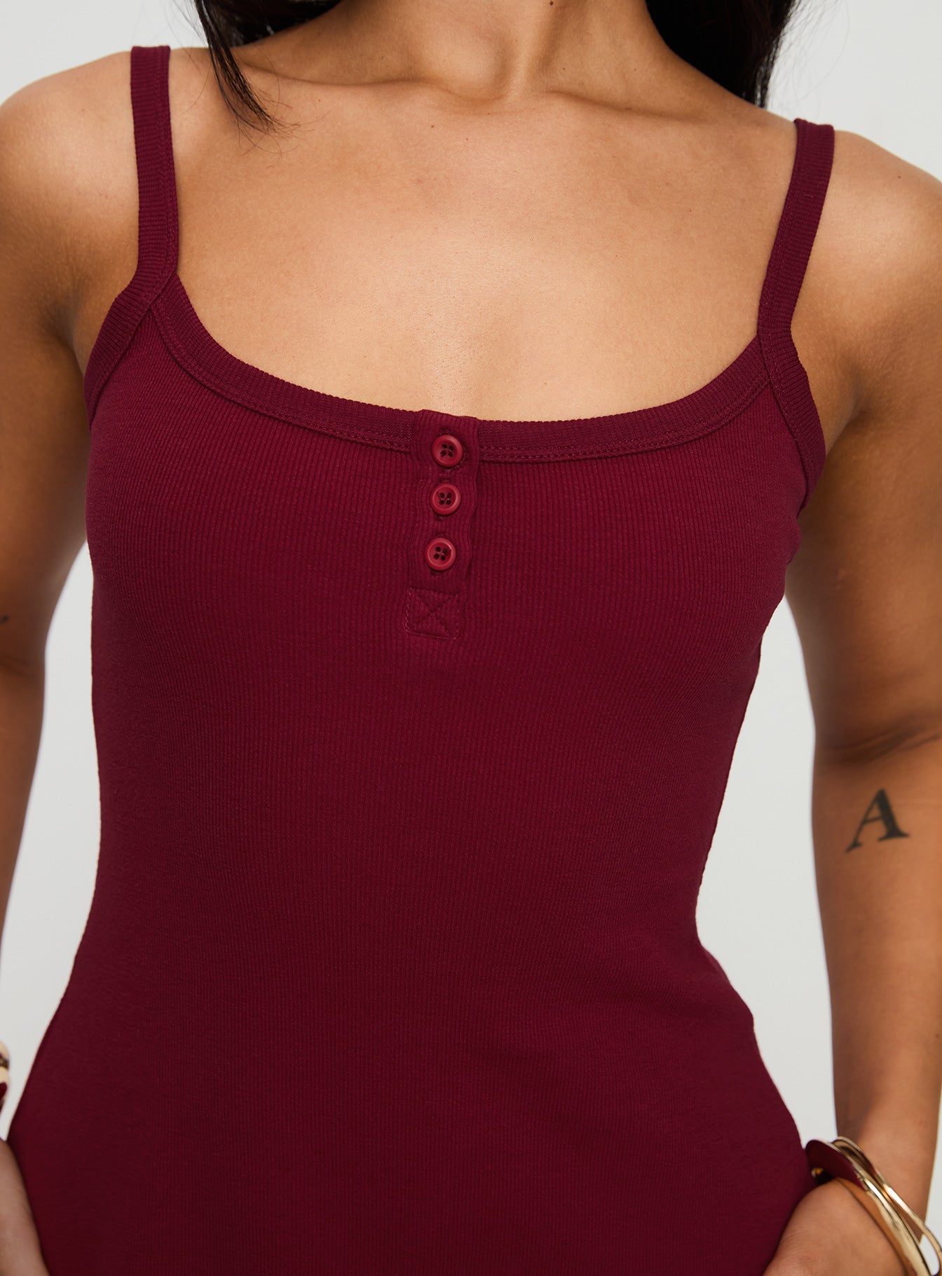 Baseline Rib Mini Dress Red - Image 6