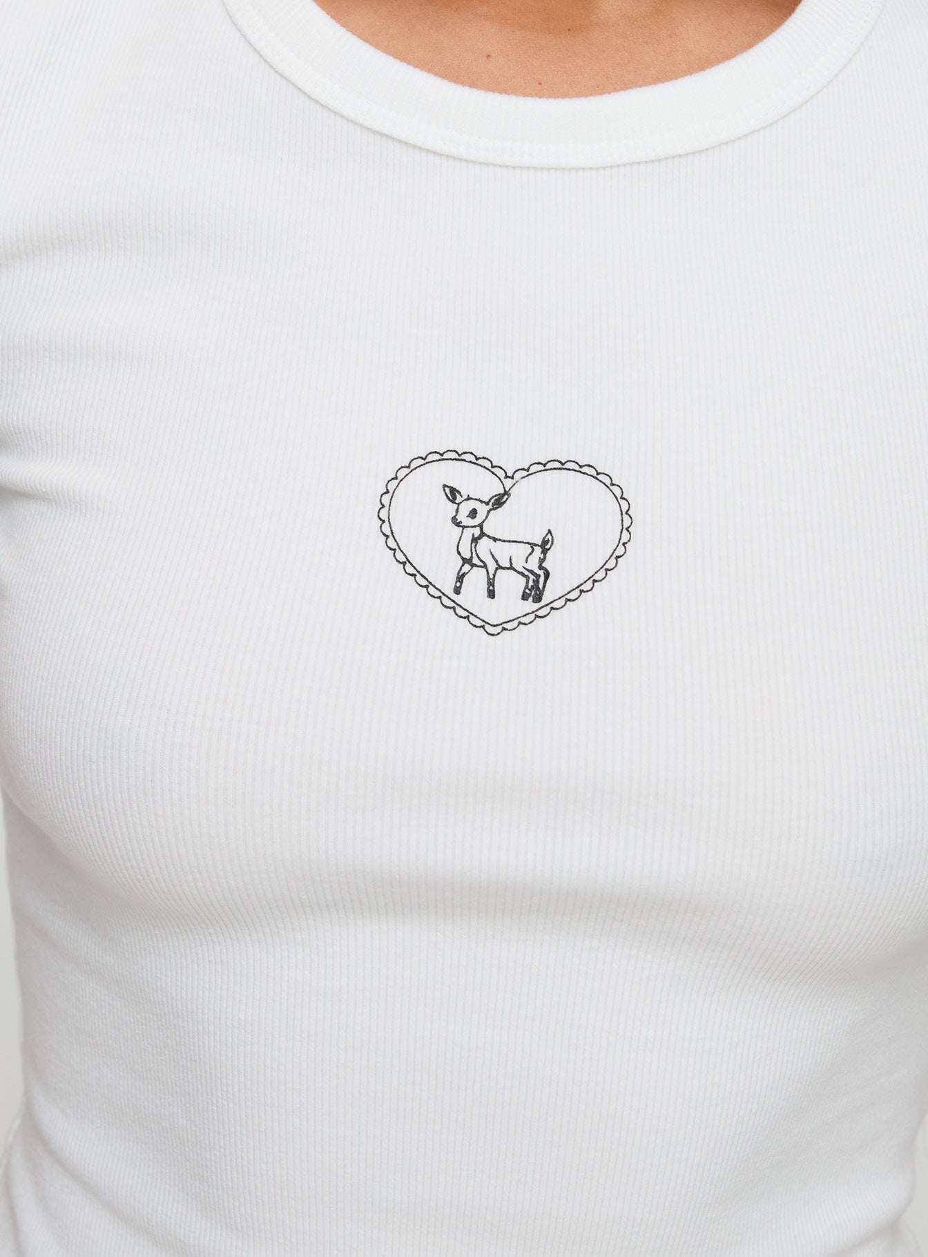 Baseline Rib Tee Oh Deer White - Image 6