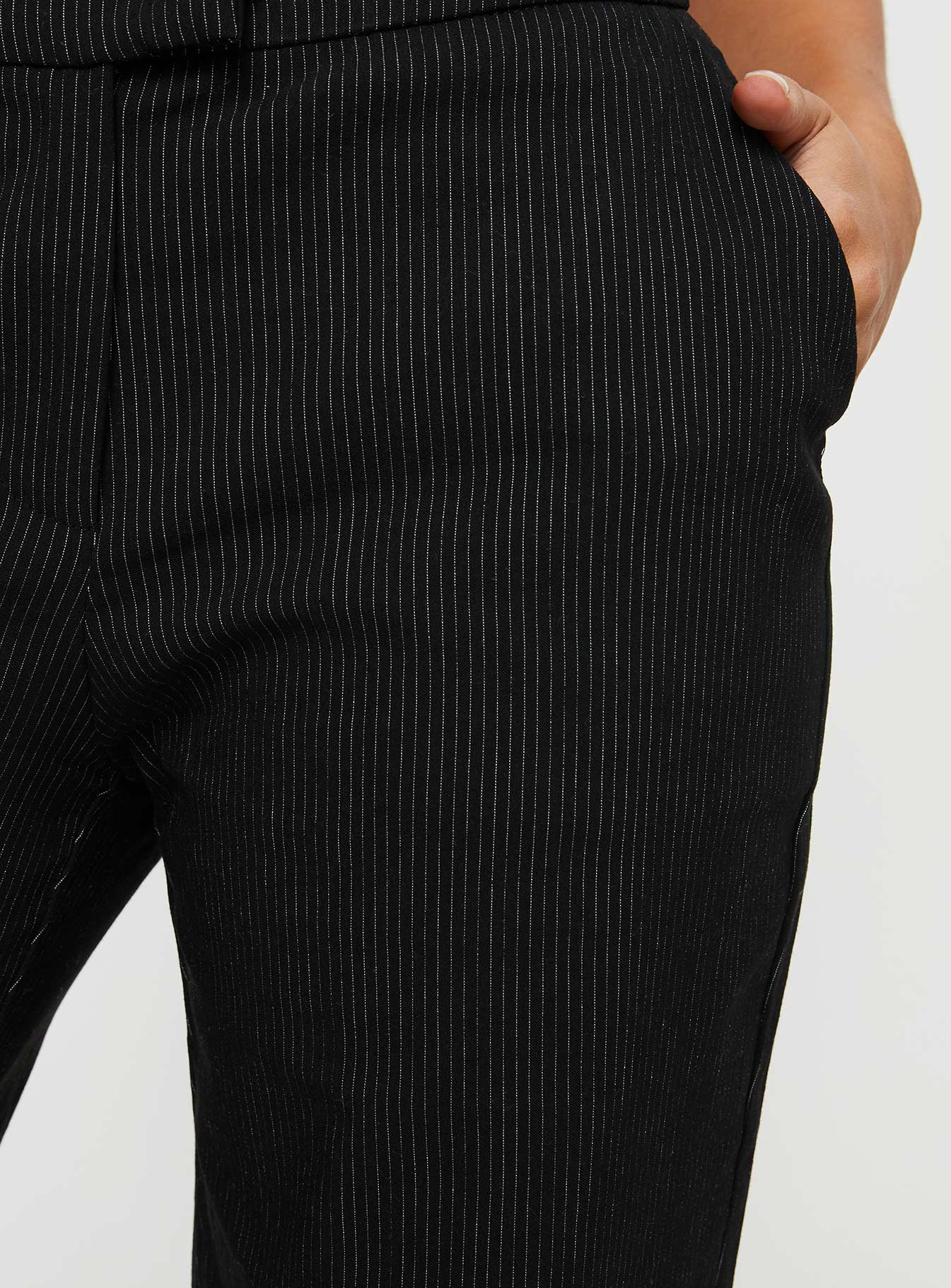 Jeller Pinstripe Pants Black - Image 6