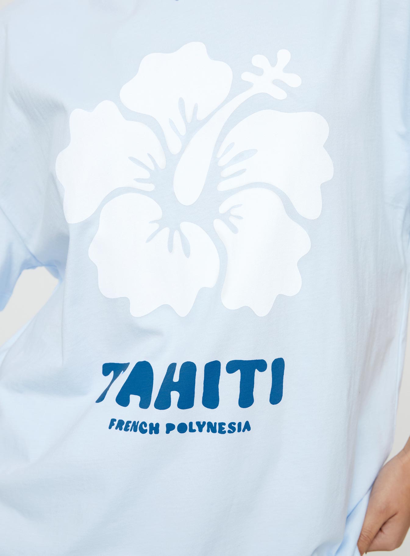 Tahiti Island Oversized Tee Blue - Image 6