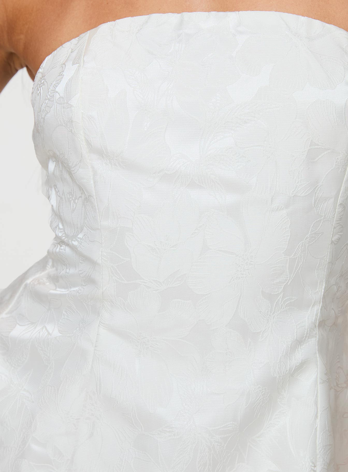 Picard Strapless Mini Dress White - Image 6