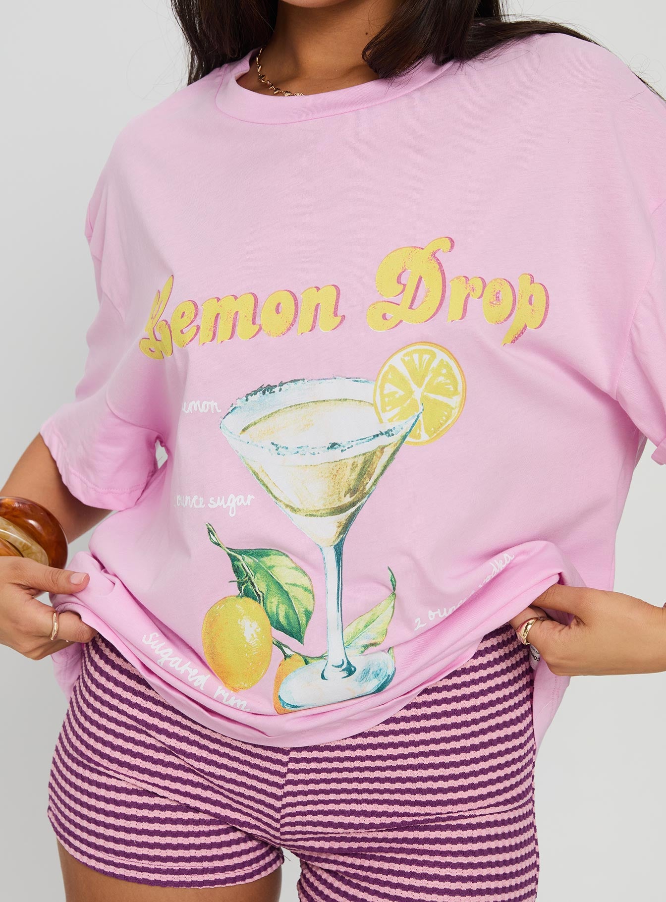 Lemon Drop Oversized Top Pink - Image 5