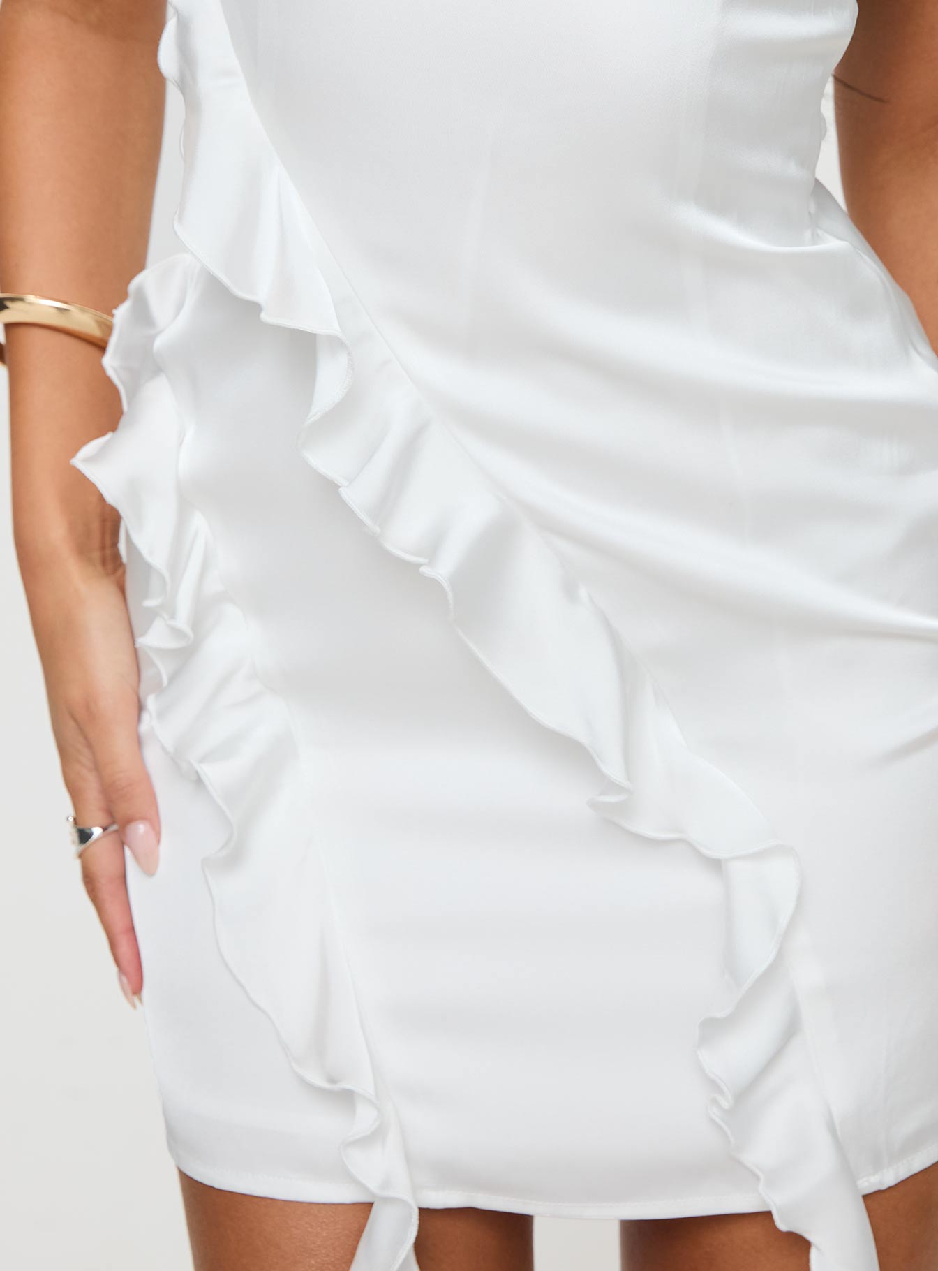 Branwell Mini Dress White - Image 6