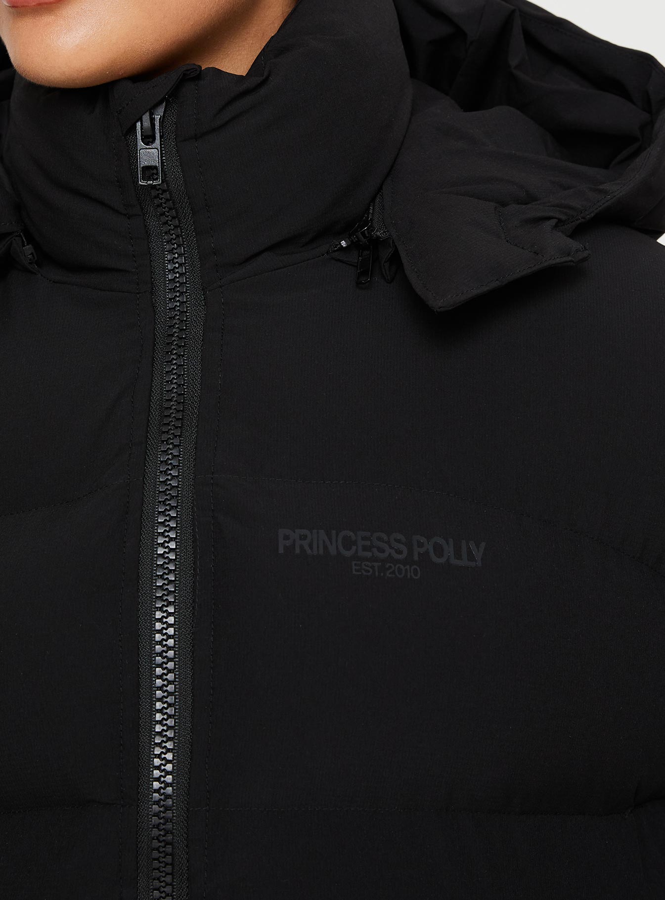 Dream Puff Technical Longline Puffer Jacket Black - Image 6