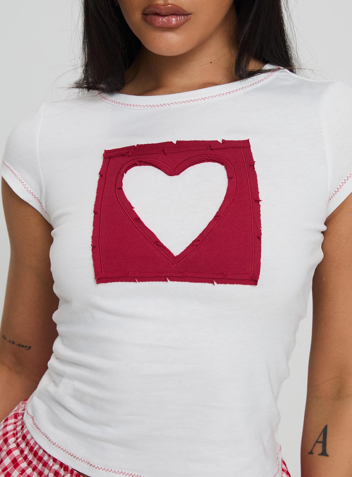 Were Lovers Baby Tee White - Image 6