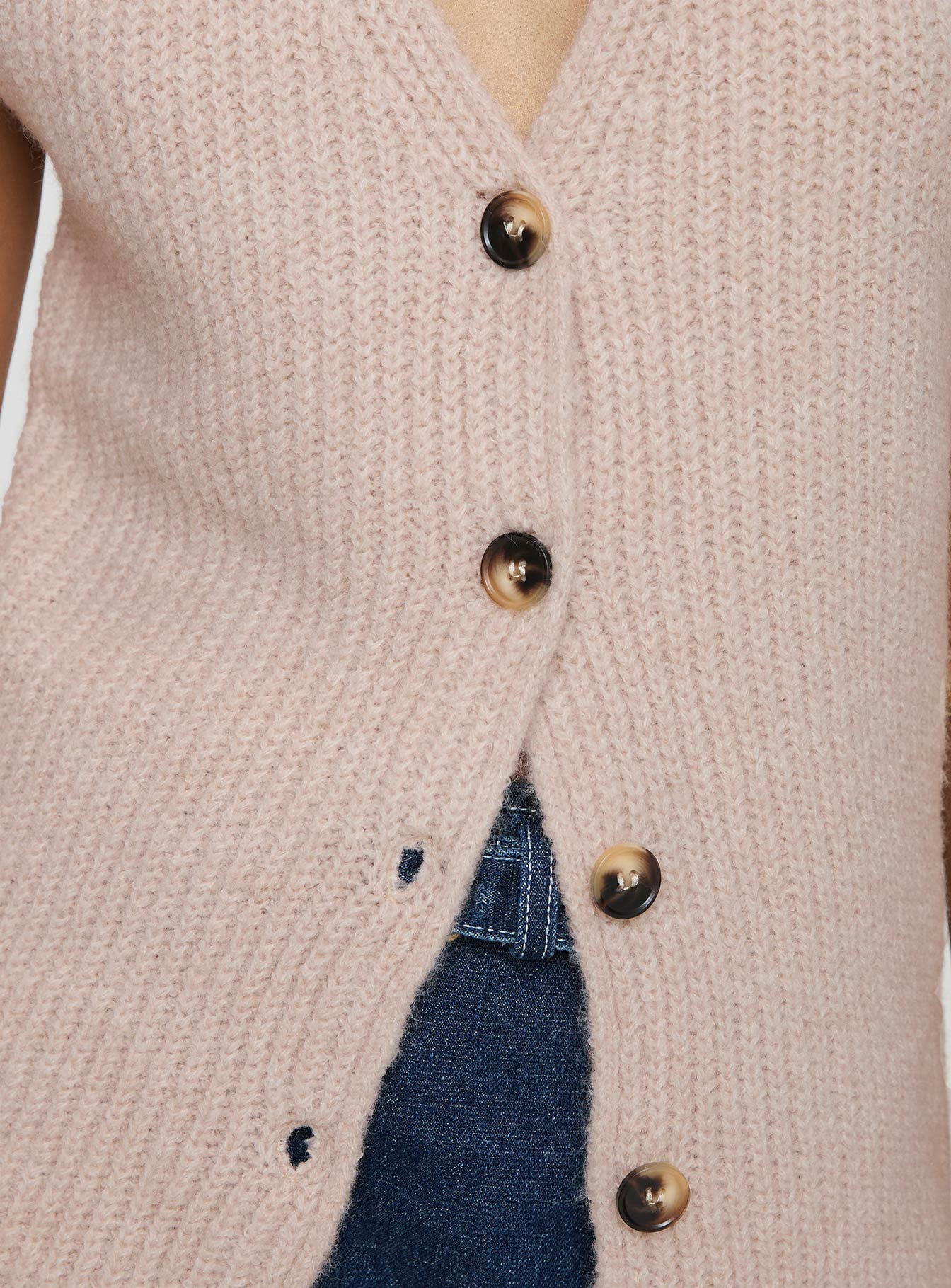 Nowah Knit Vest Beige - Image 6