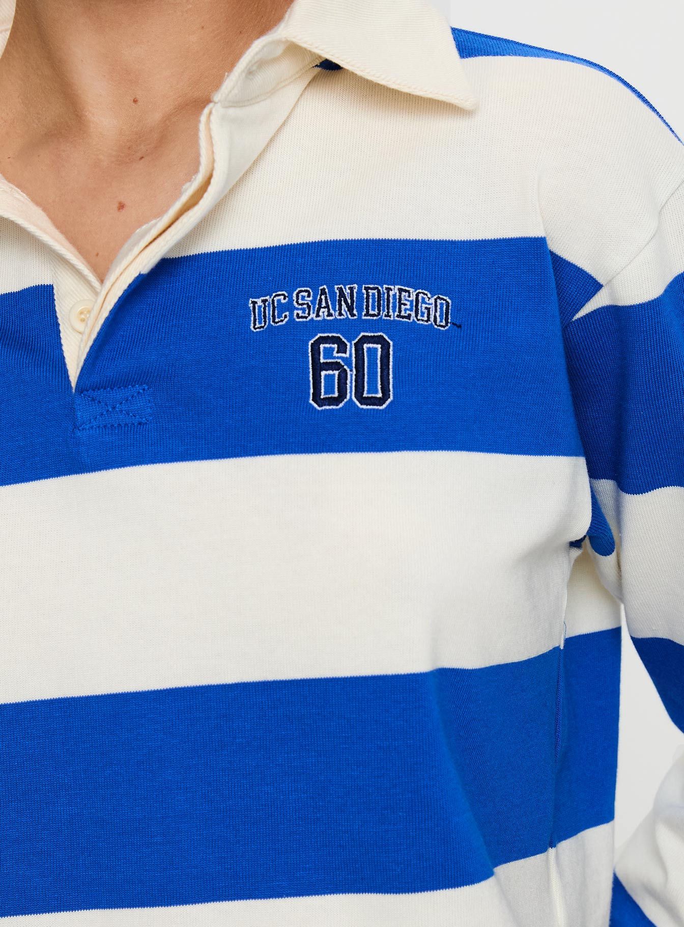 UCSD Rugby Polo Navy / White - Image 6